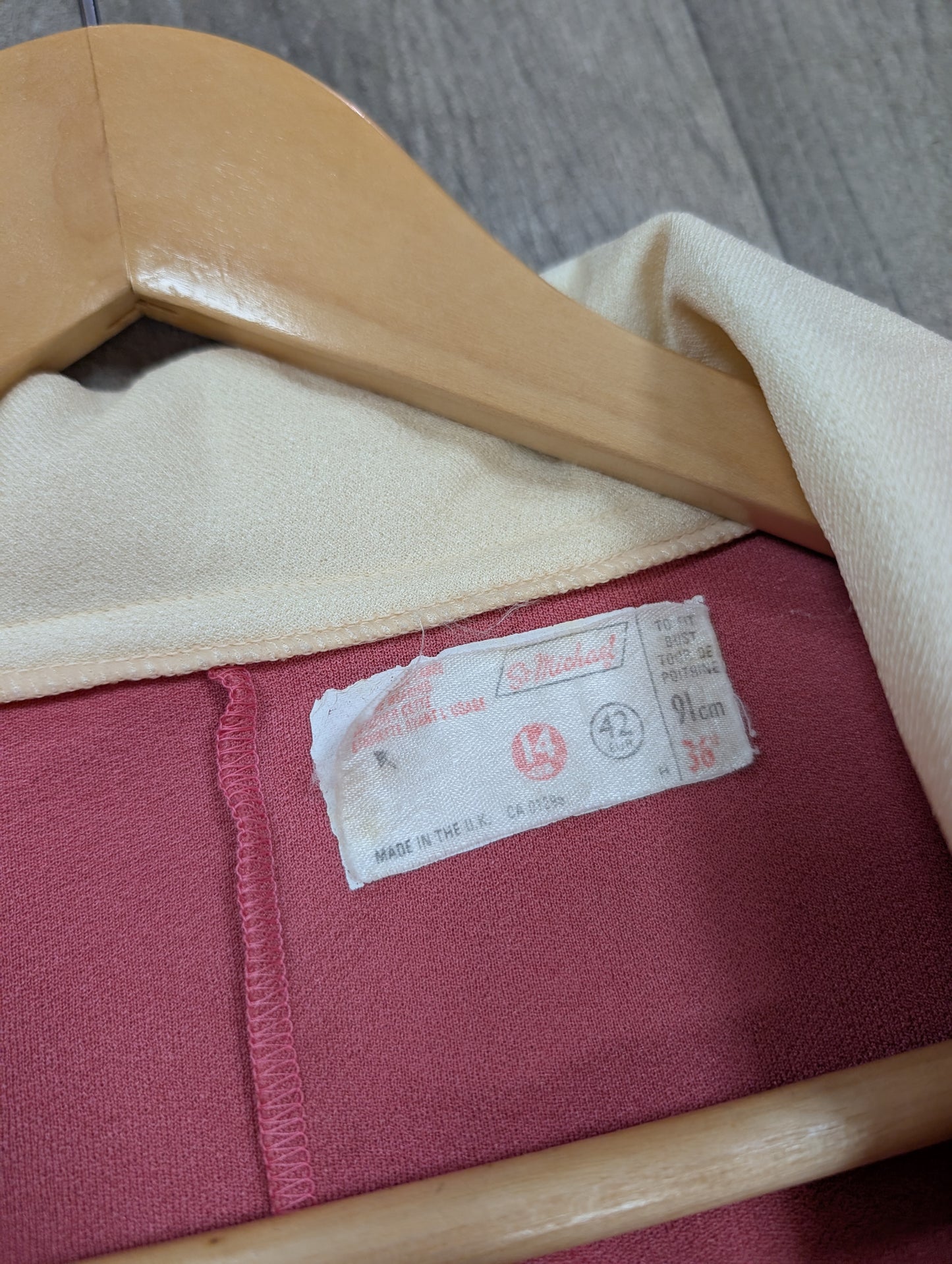 1970s St Michael pink collared dress and belt - 8/10/12