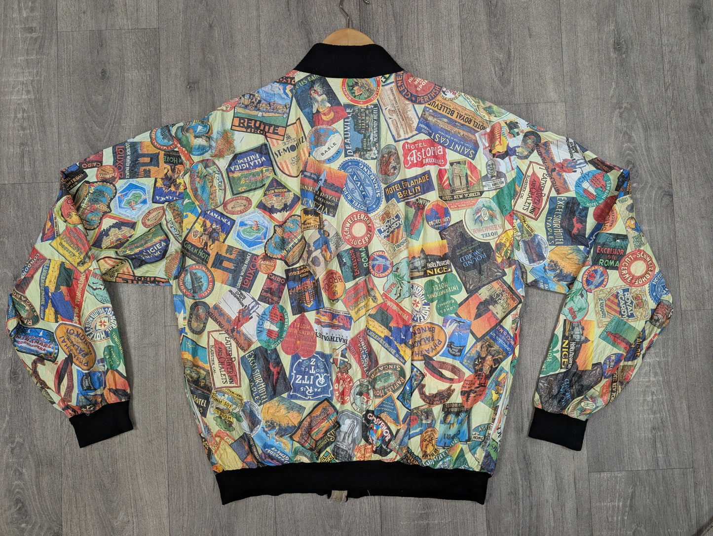 80s/90s Globe Traveller novelty print Tyvek jacket
