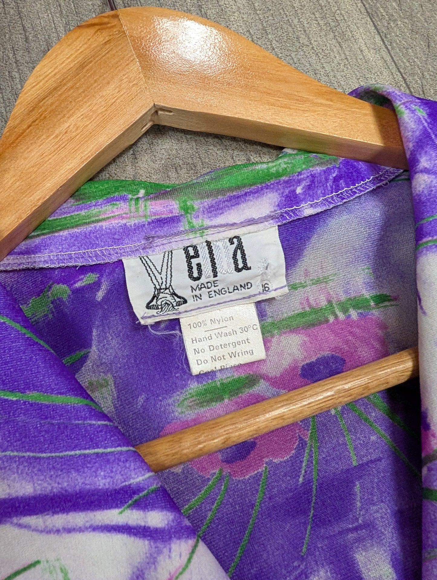 1970s Elida purple maxi dress & belt - M/12