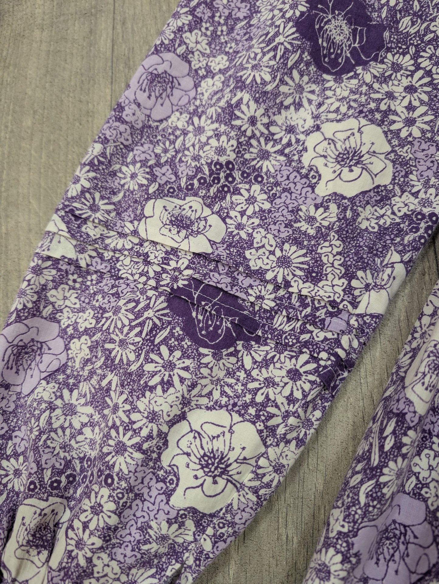 1970s made in Wales Laura Ashley purple floral dress - S/10