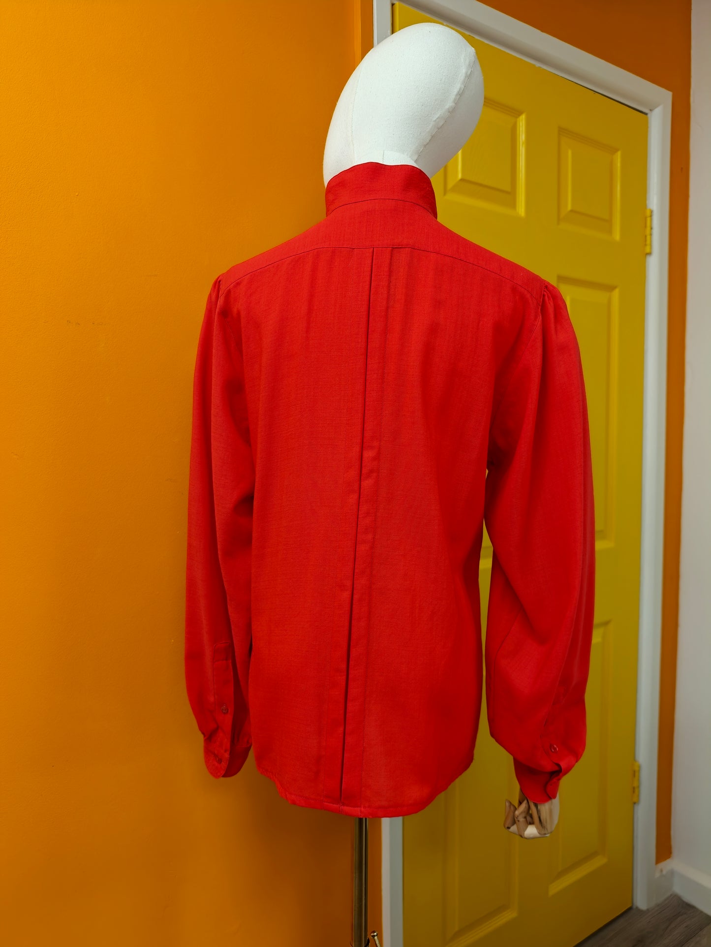 1980s Jobis Sportswear red wool shirt - S