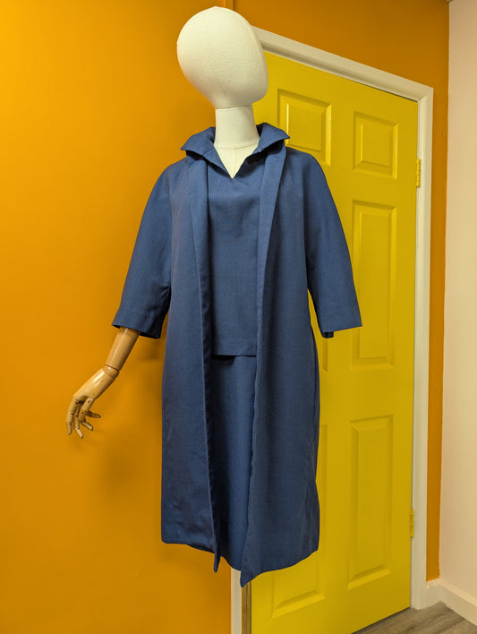 1960s blue check three piece suit - S/8