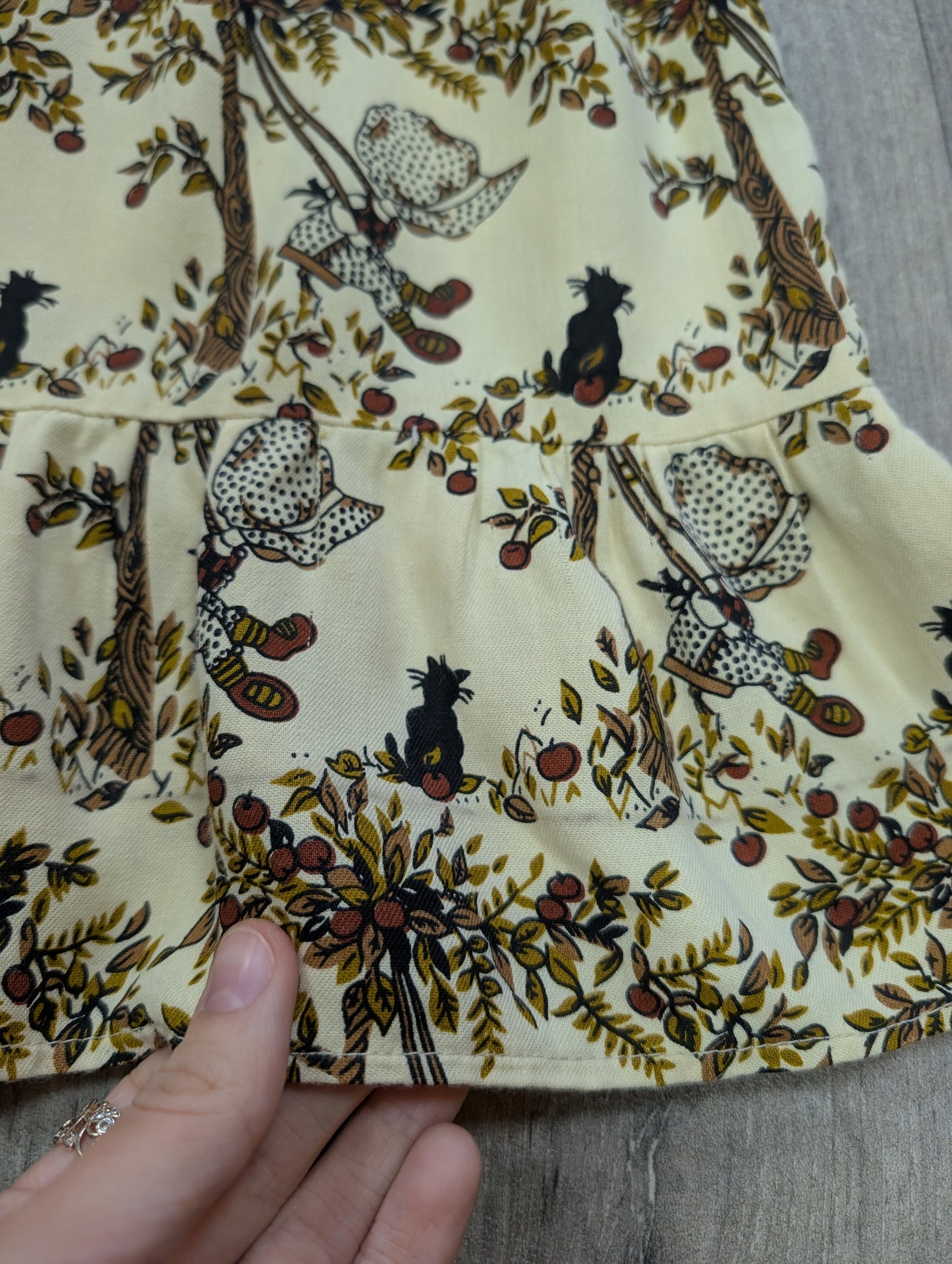 1970s Marion Donaldson novelty Holly Hobbie print maxi dress - XS/S/6/8