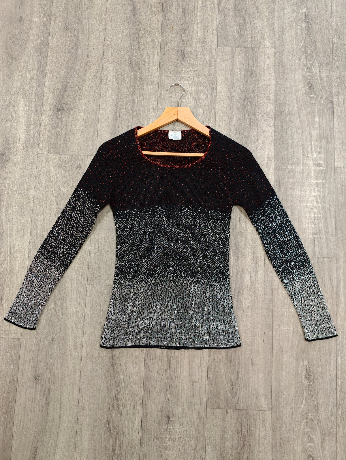 1970s lurex long sleeved top - XS/S