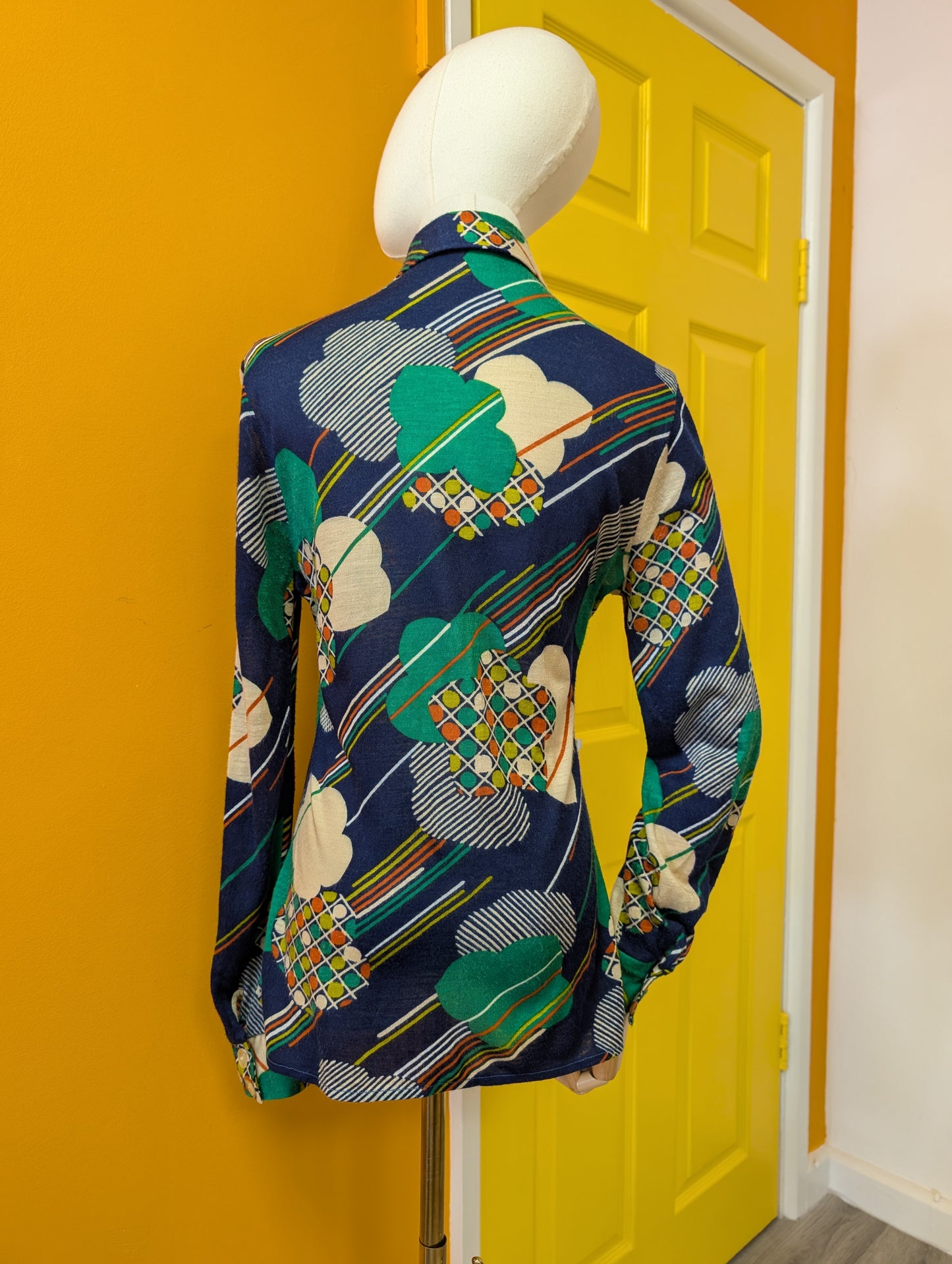 1970s Delden dagger collar shirt - S