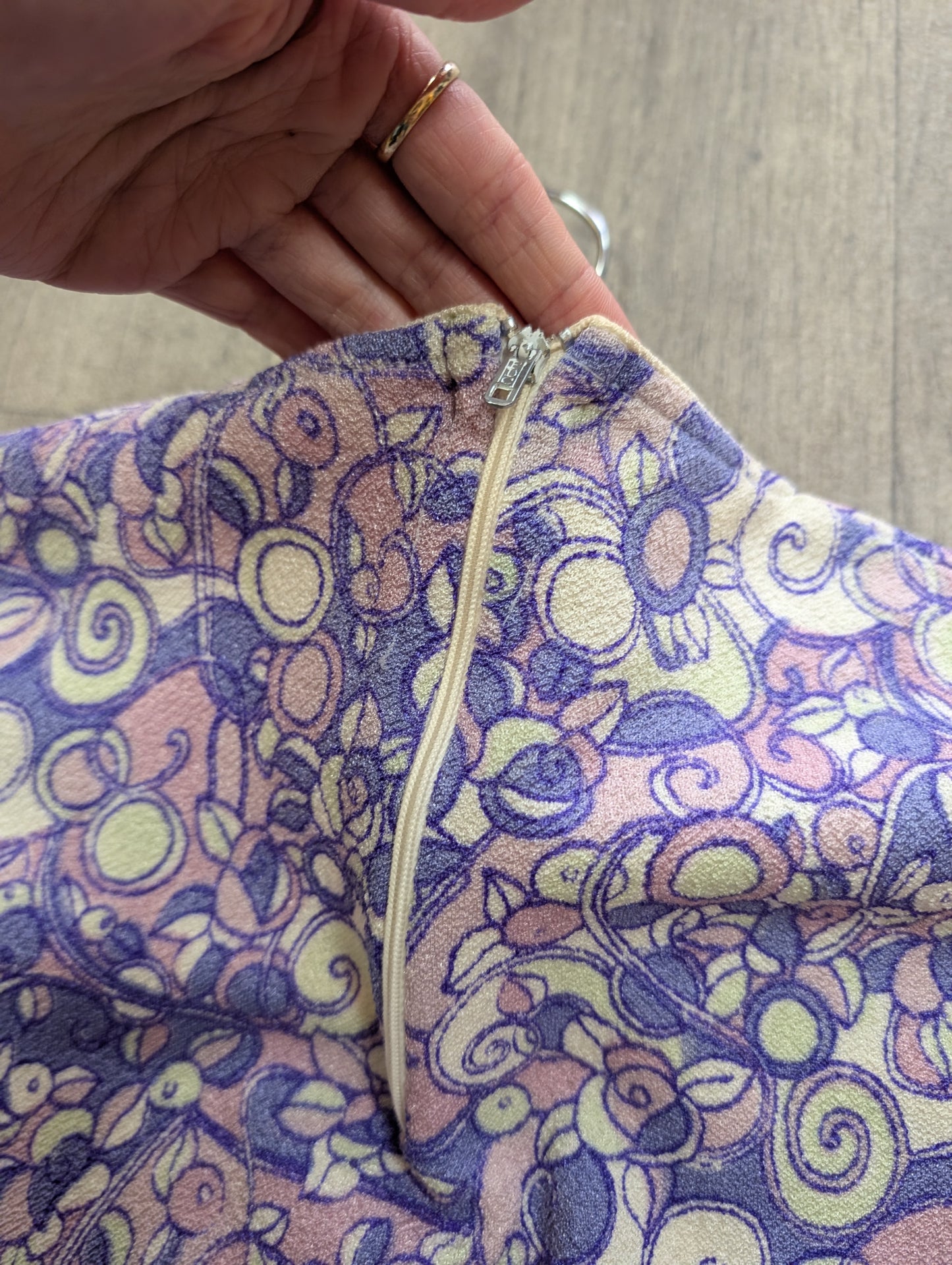 1960s psychedelic purple top - XS