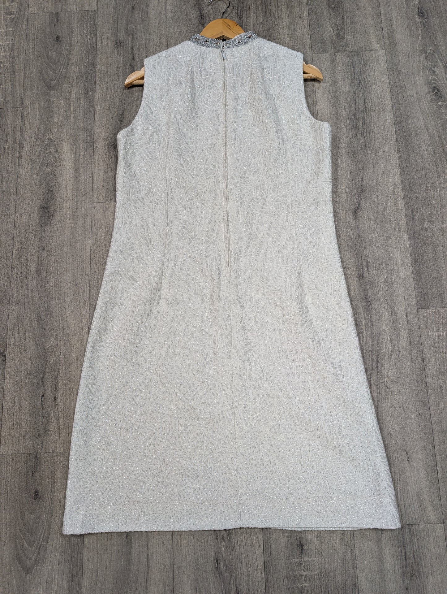 1960s white/silver party dress - M/14