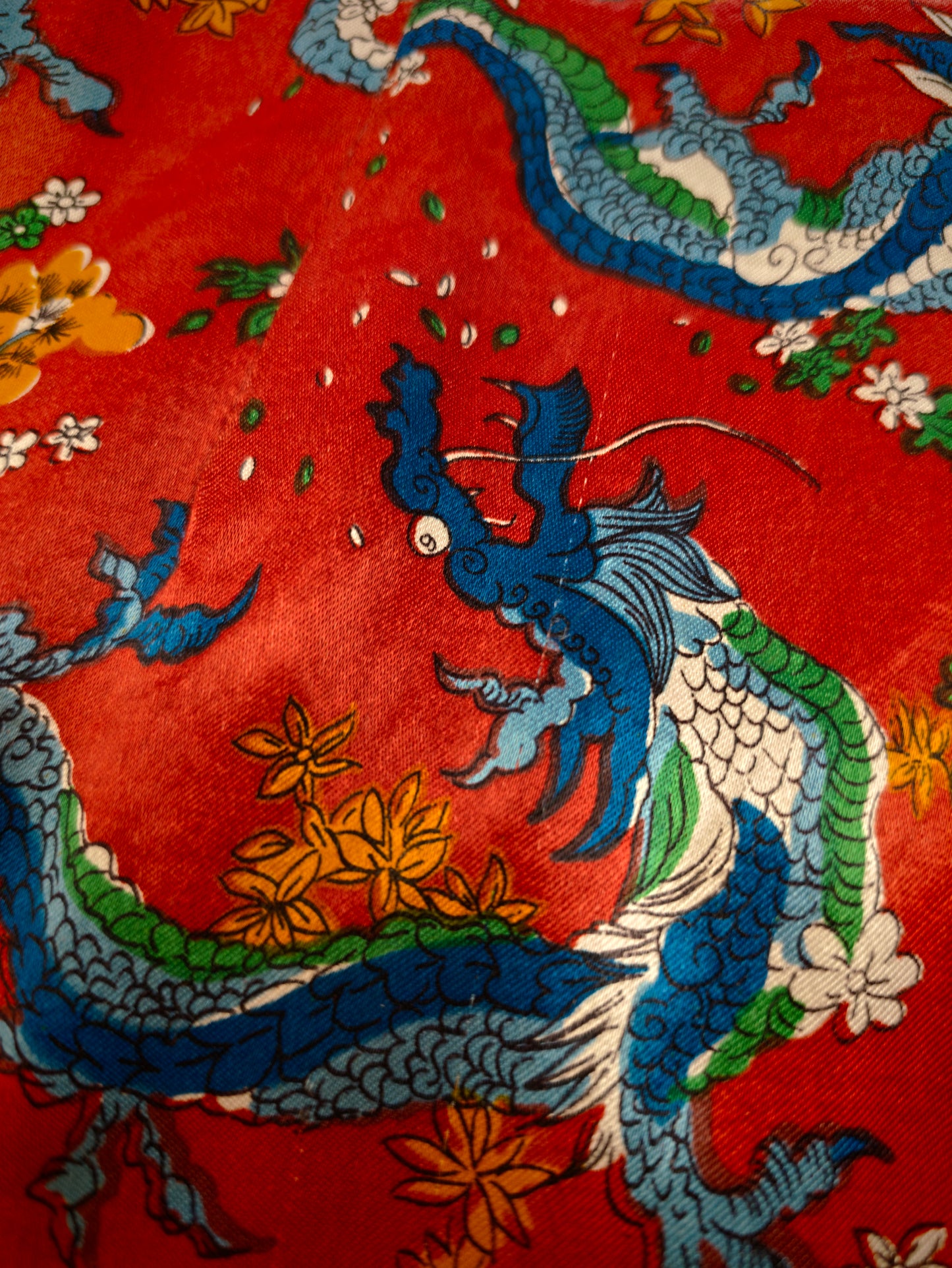 60s/70s Radley Chinese dragon print skirt - 24" waist