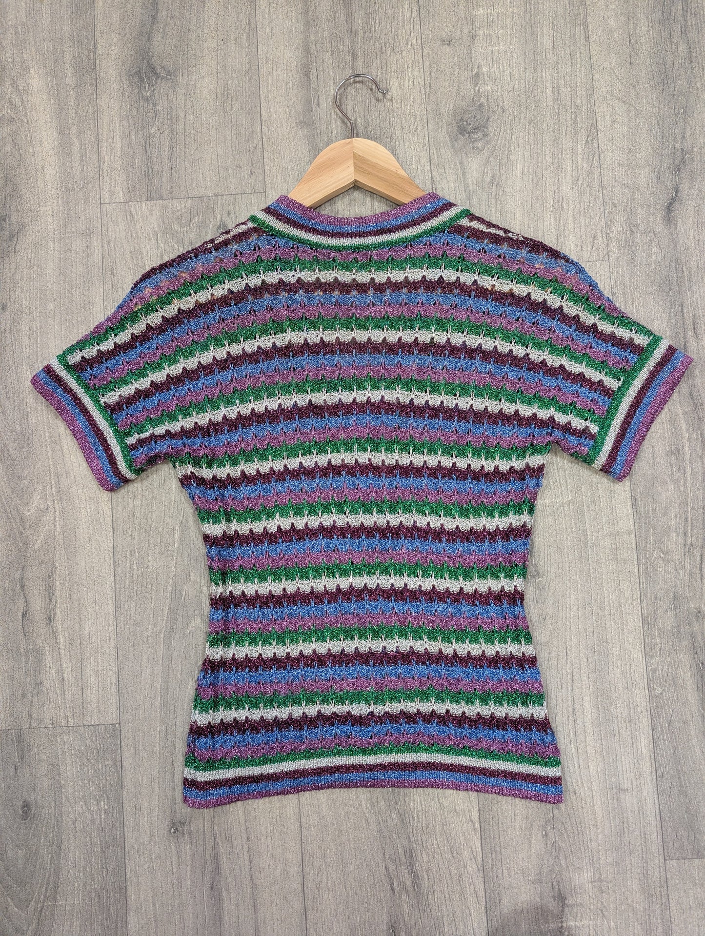 1970s lurex knit top - XS/S