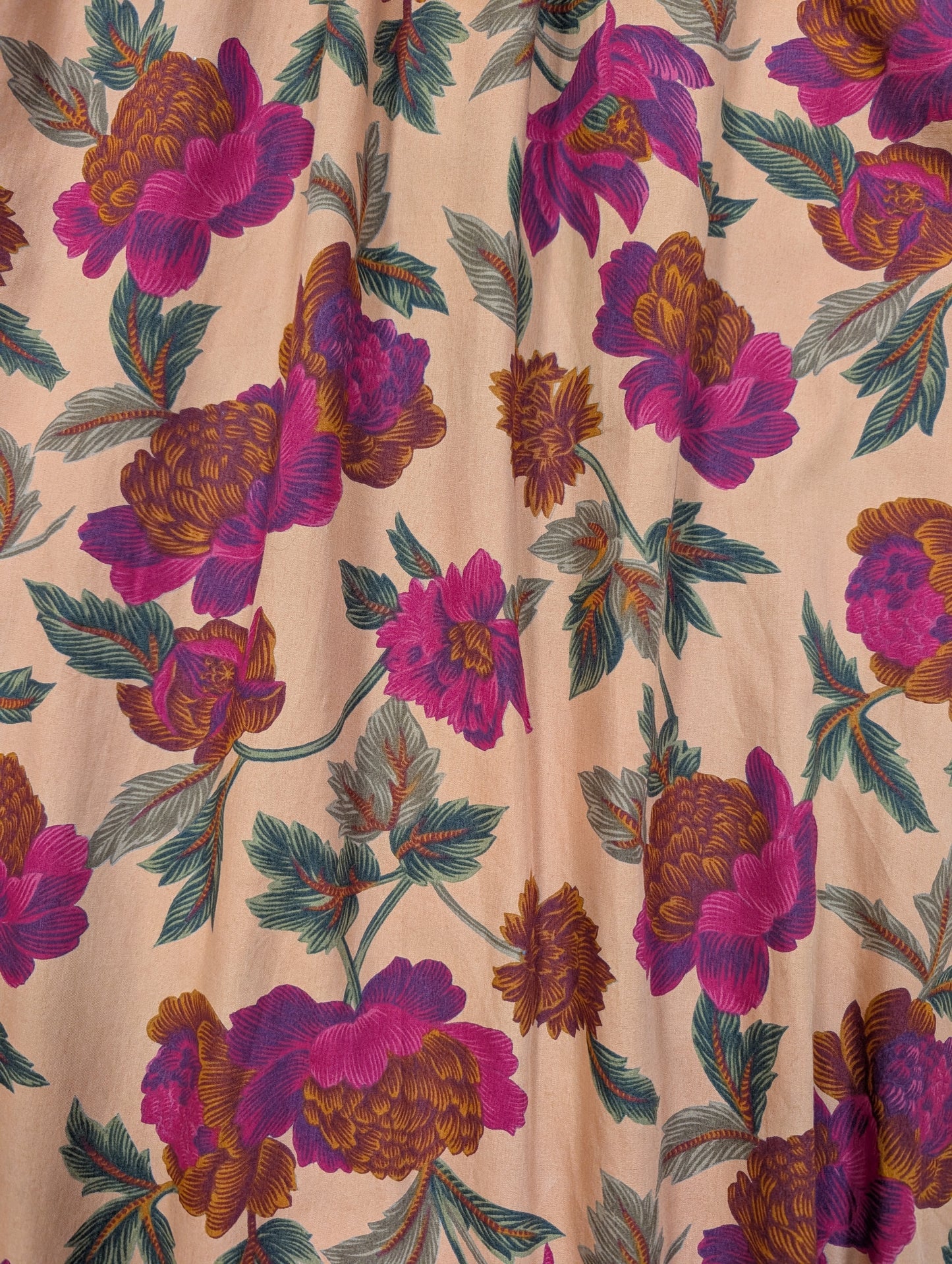 1980s Daniel D floral cotton skirt - 26" waist