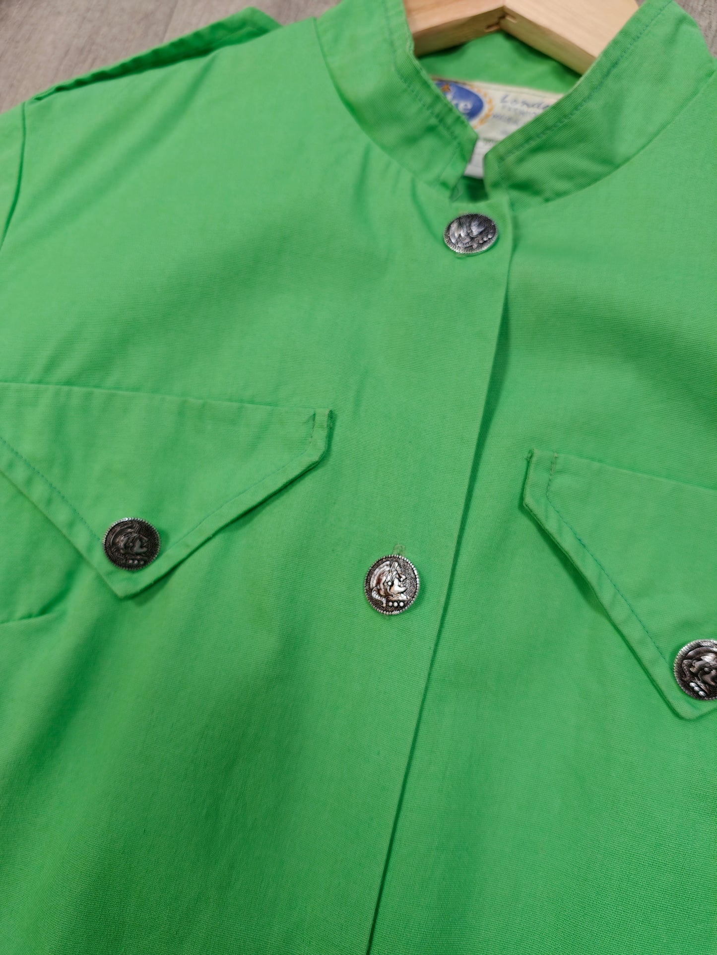 1960s Duke Sportswear green shirt/jacket - XS/S