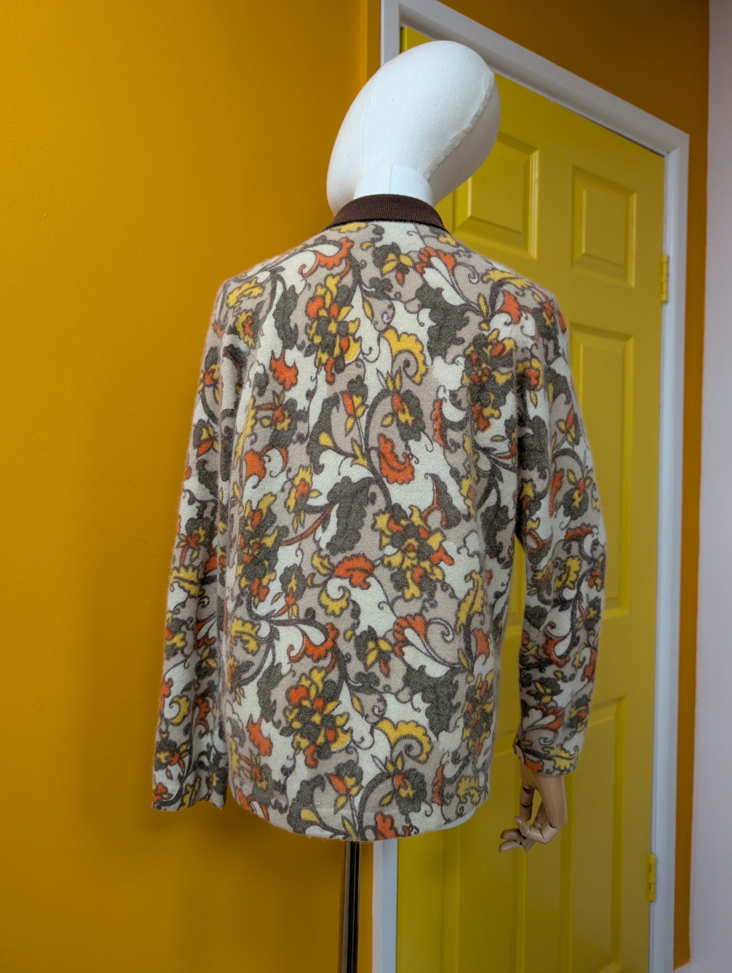 1970s Jeffrey Ohrenstein lambswool and angora cardigan - S/M