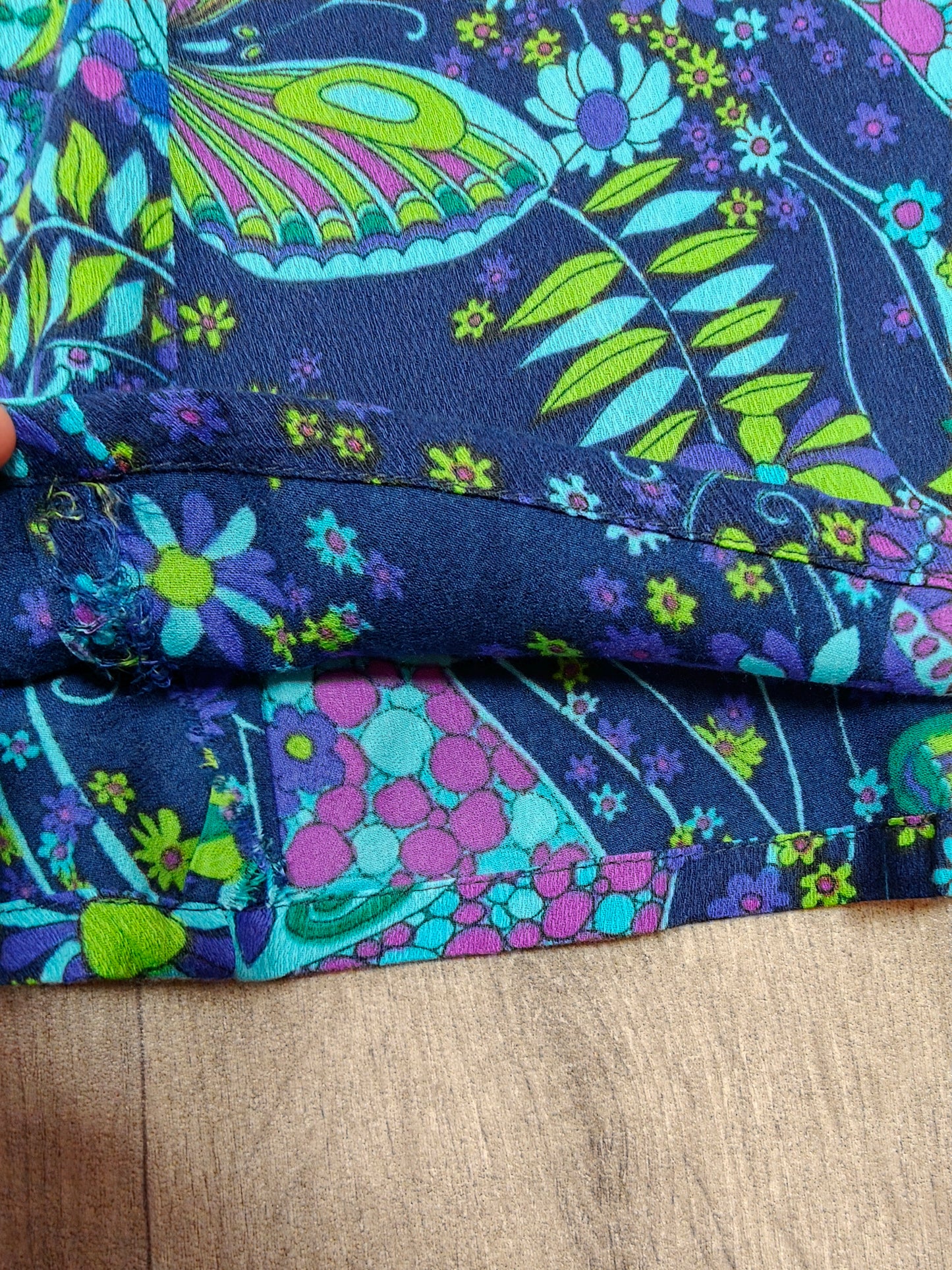 1970s Fumi's Originals Hawaiian butterfly print dress - XS/S/6/8