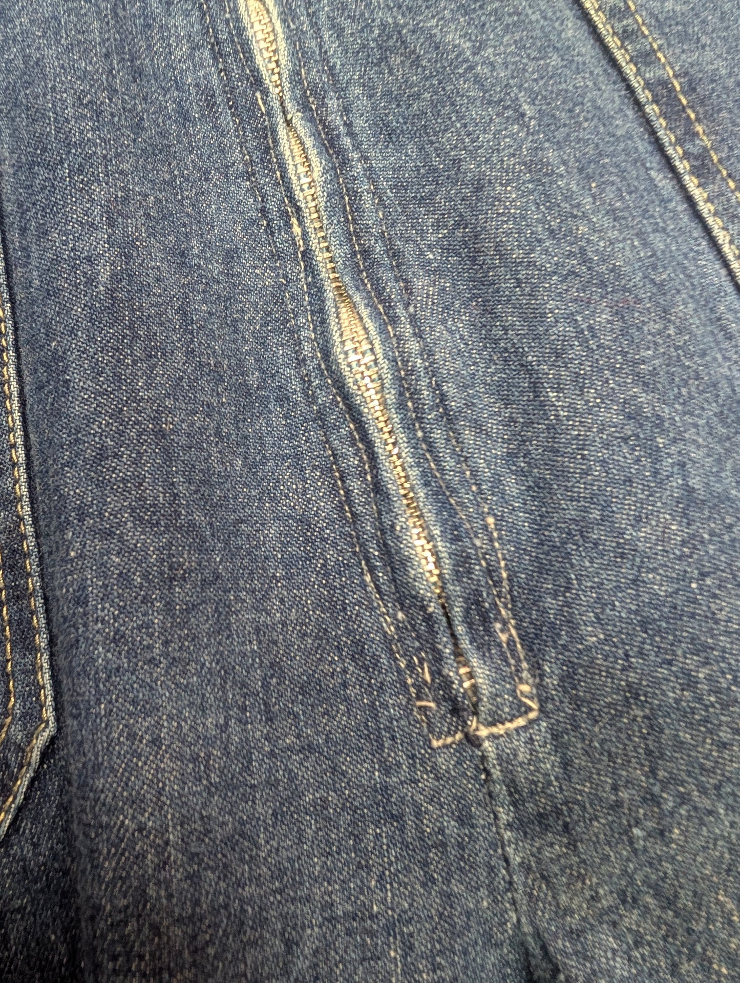 1970s Foxmoor denim zip front jumpsuit - XS/6