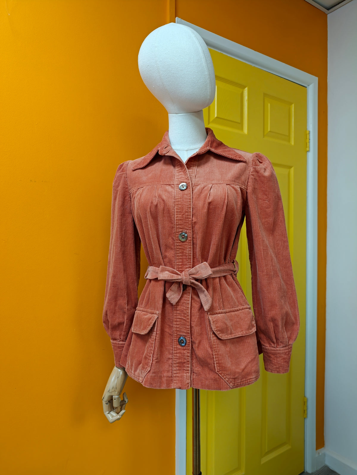 1970s belted corduroy jacket - XS/S