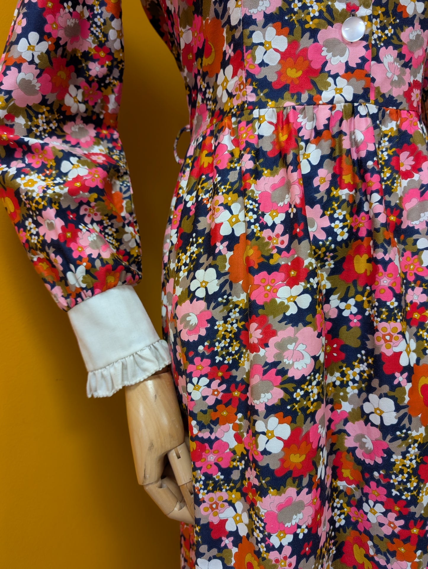 60s/70s St Michael cotton maxi dress - S/10