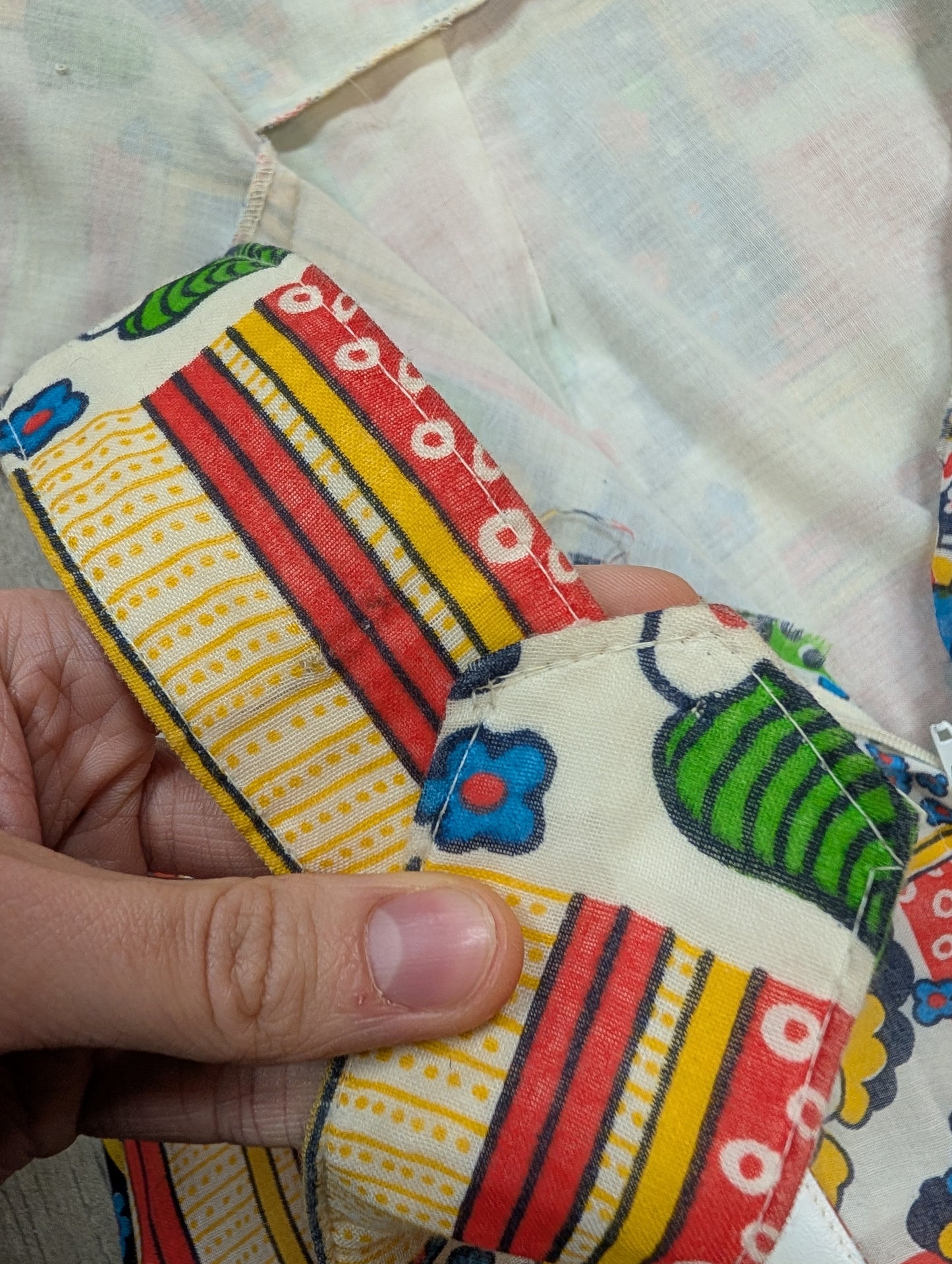 1970s Shubette patchwork print halter neck maxi dress - S/8