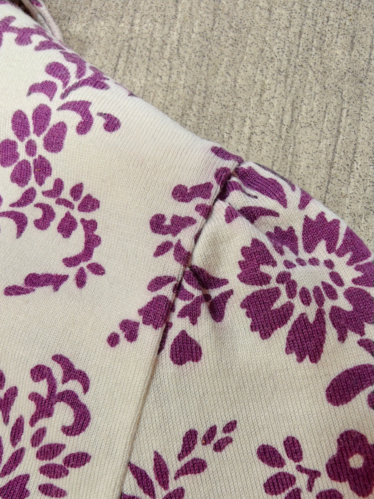 1970s St Michael purple & white beagle collar mini dress - XS/6