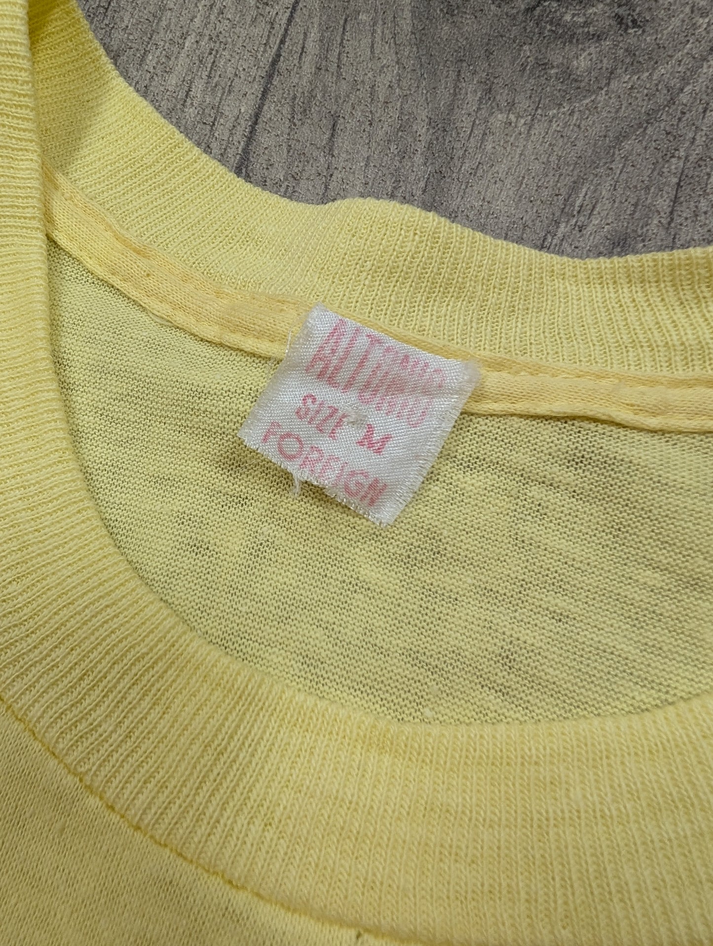 1970s pale yellow t-shirt