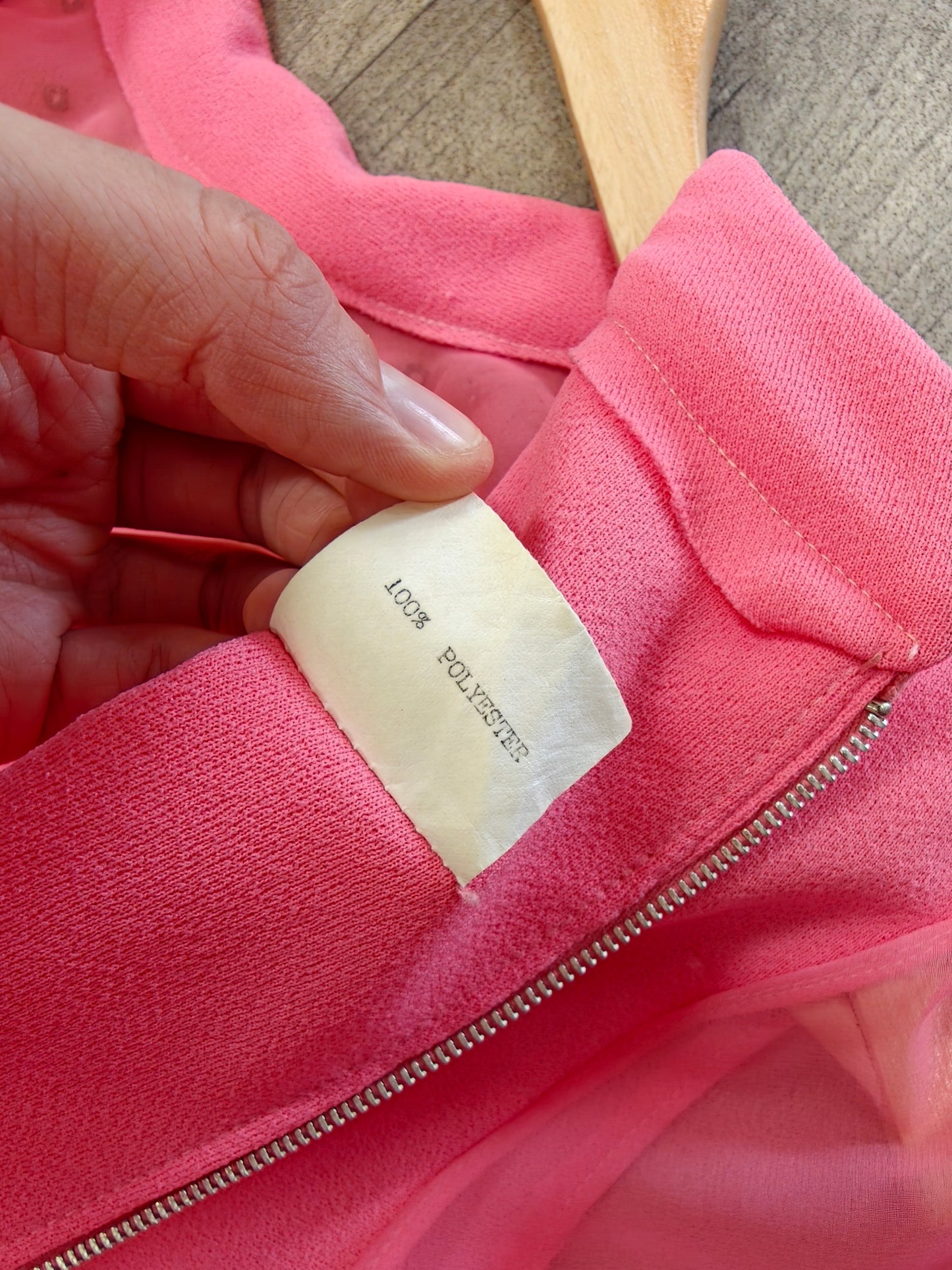 1970s pink dress - M/12/14