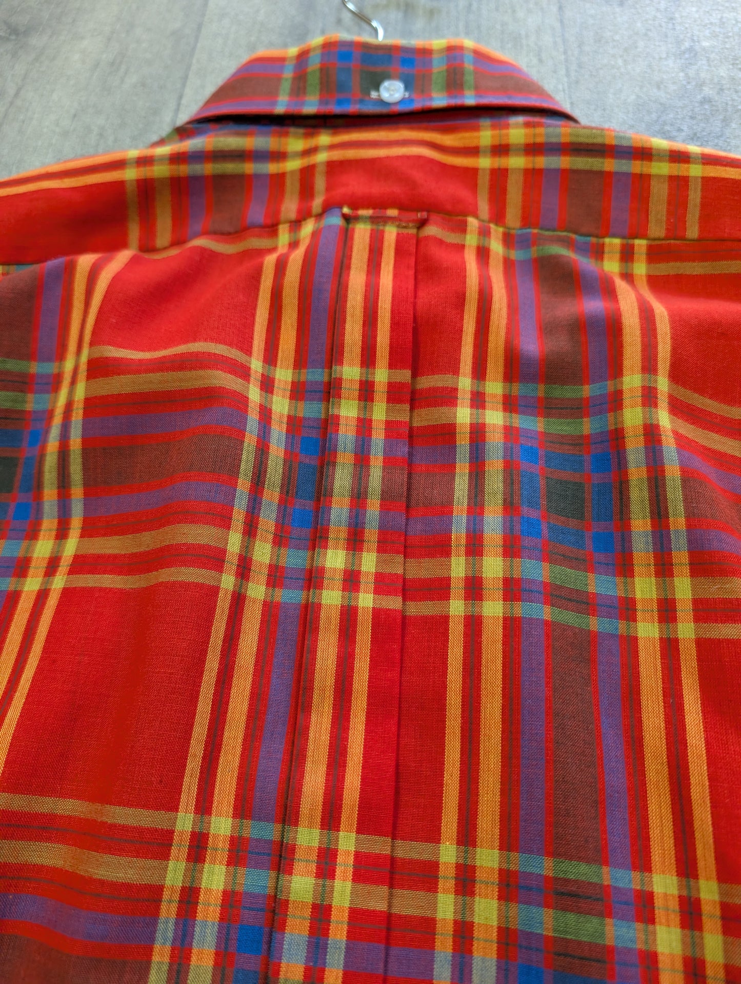 1970s Brutus Trimfit check shirt button down collar
