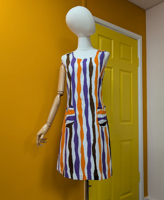 60s/70s Vilona cotton dress - S/10