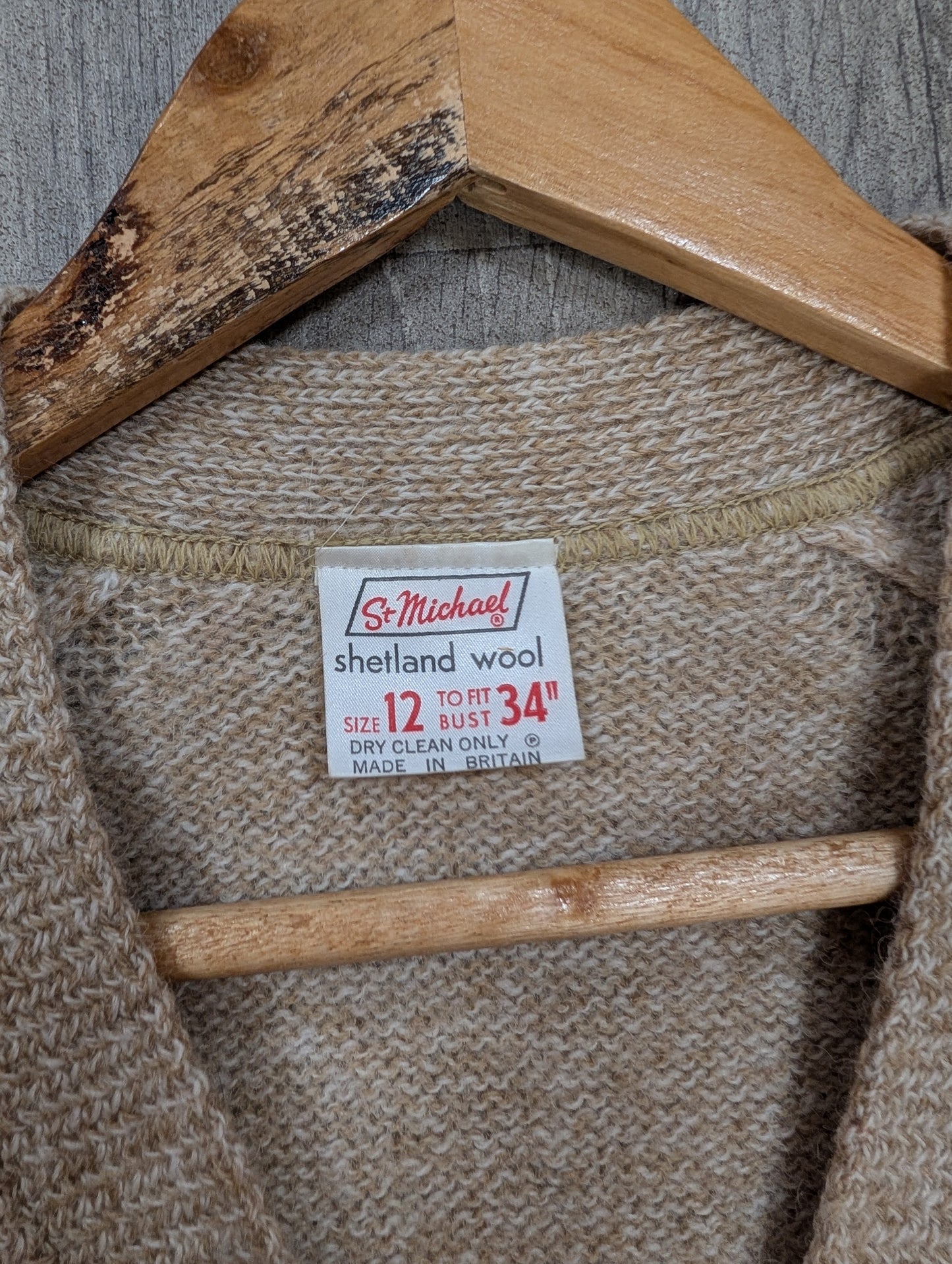 60s/70s St Michael shetland wool cardigan - XS/S