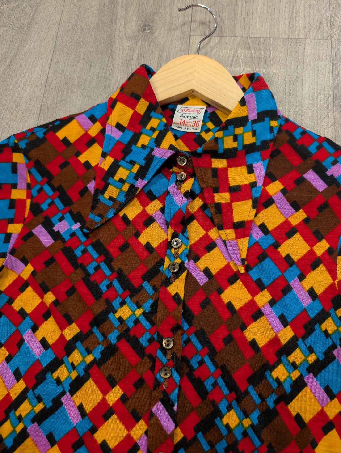 1970s St Michael dagger collar shirt - XS/S