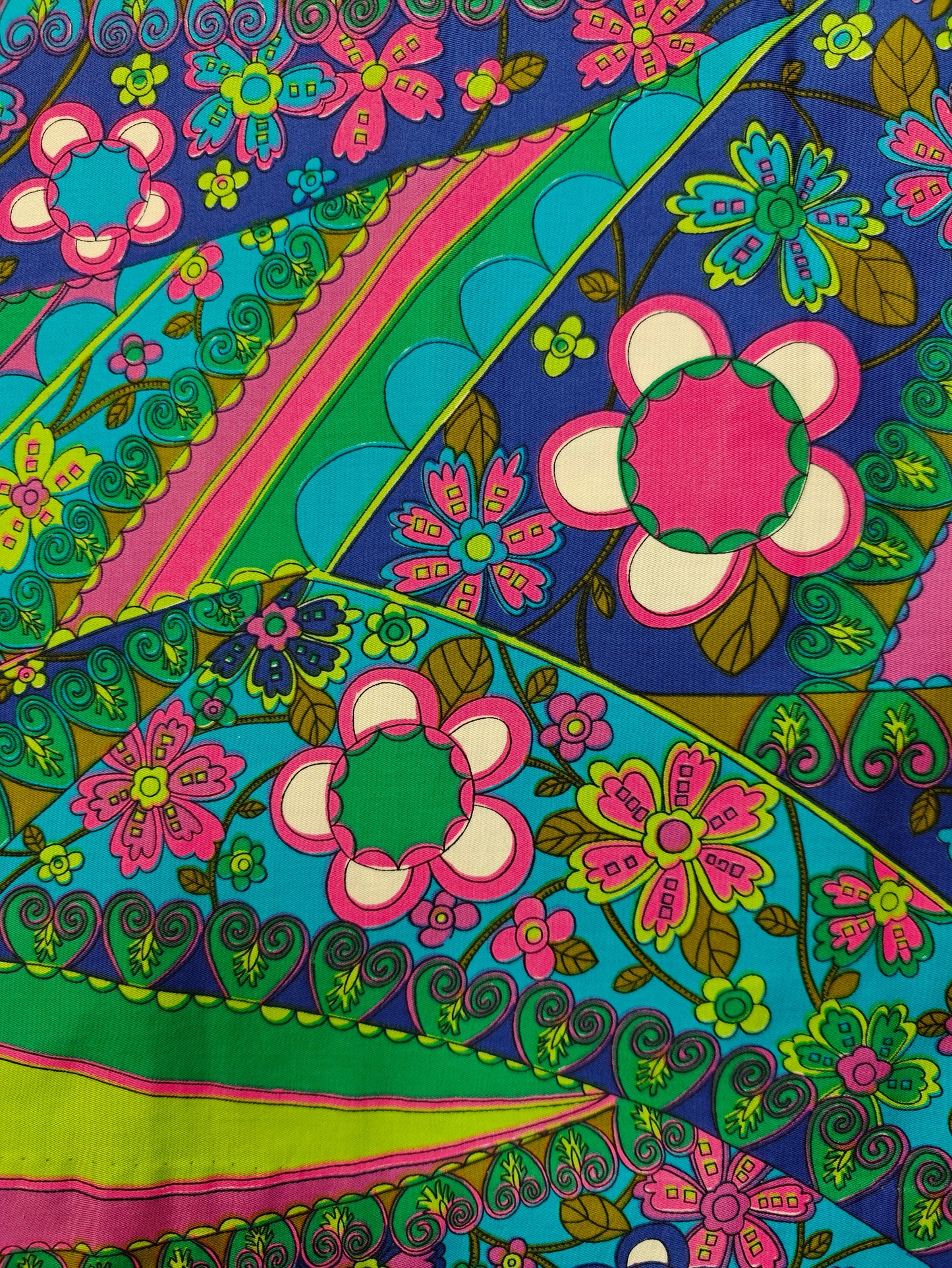 1960s psychedelic cotton dress - XS/S