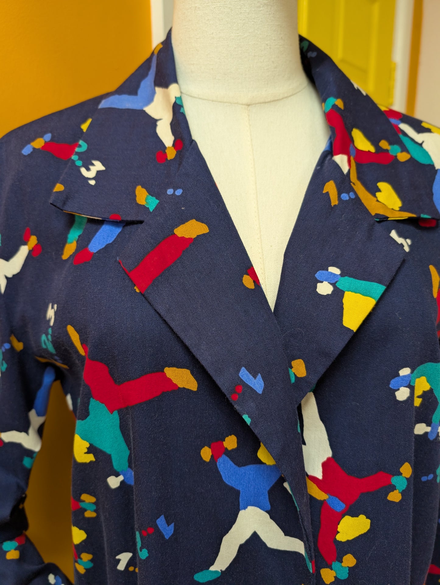 1980s Verve novelty print cotton jacket - M/L