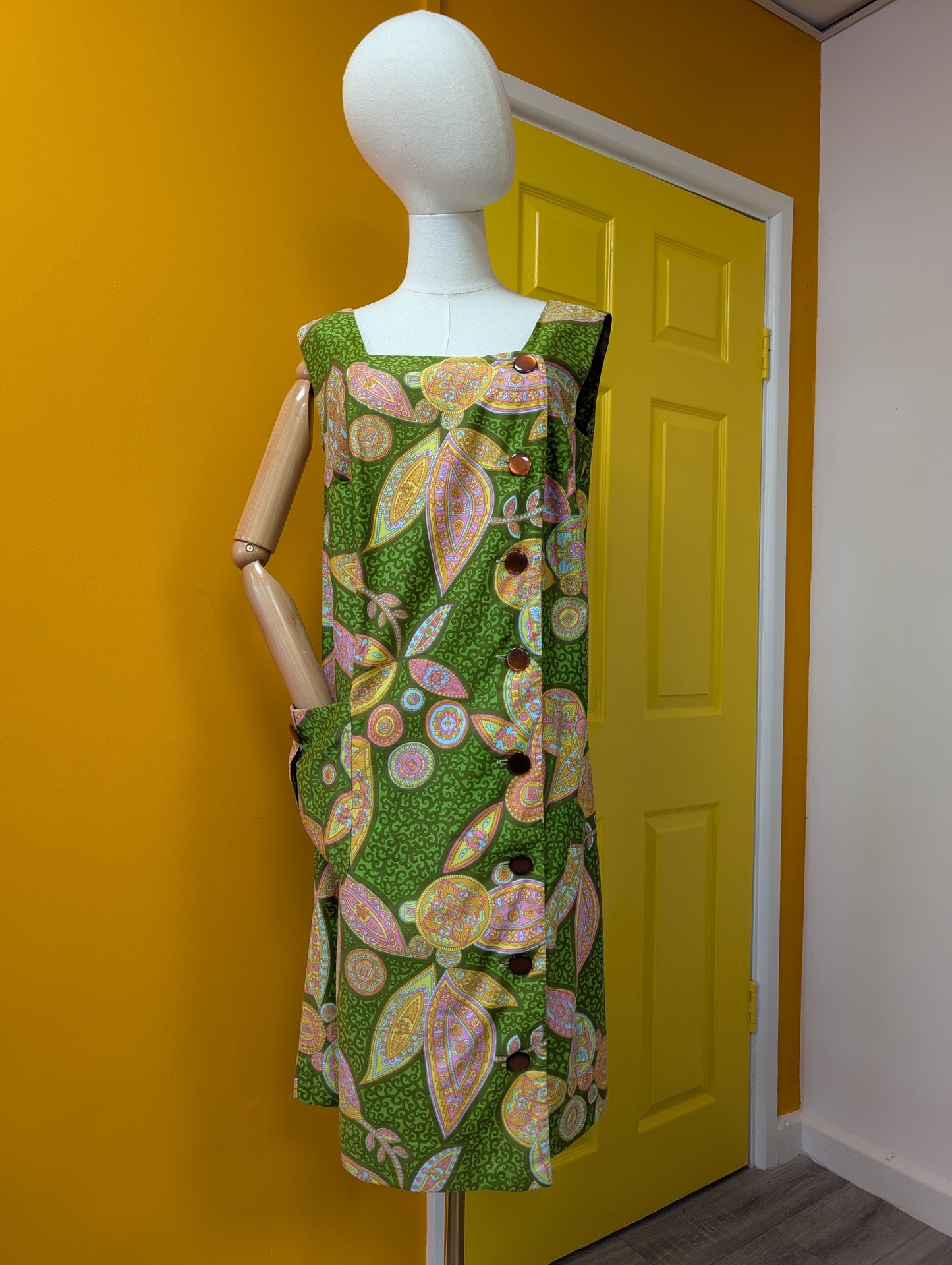 1960s Global paisley print dress - M/L/14/16