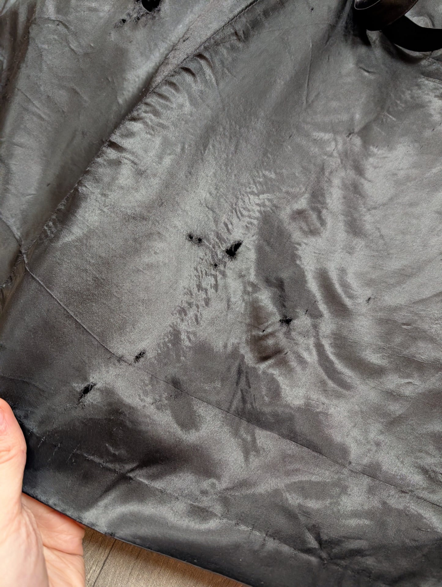 1960s black wool coat - S/M