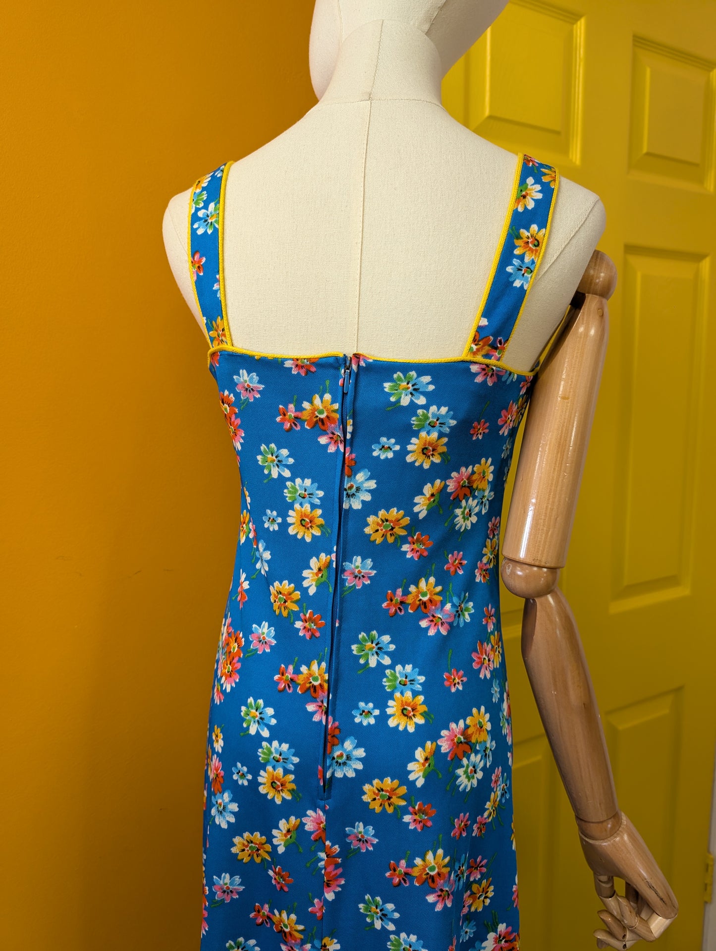 1970s floral maxi dress - S/8