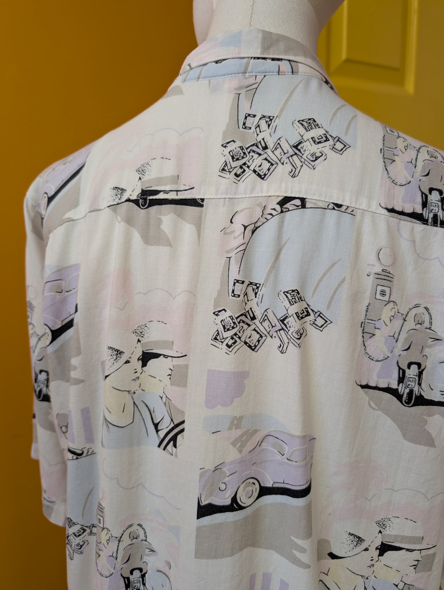 1980s Elkont novelty print shirt - M