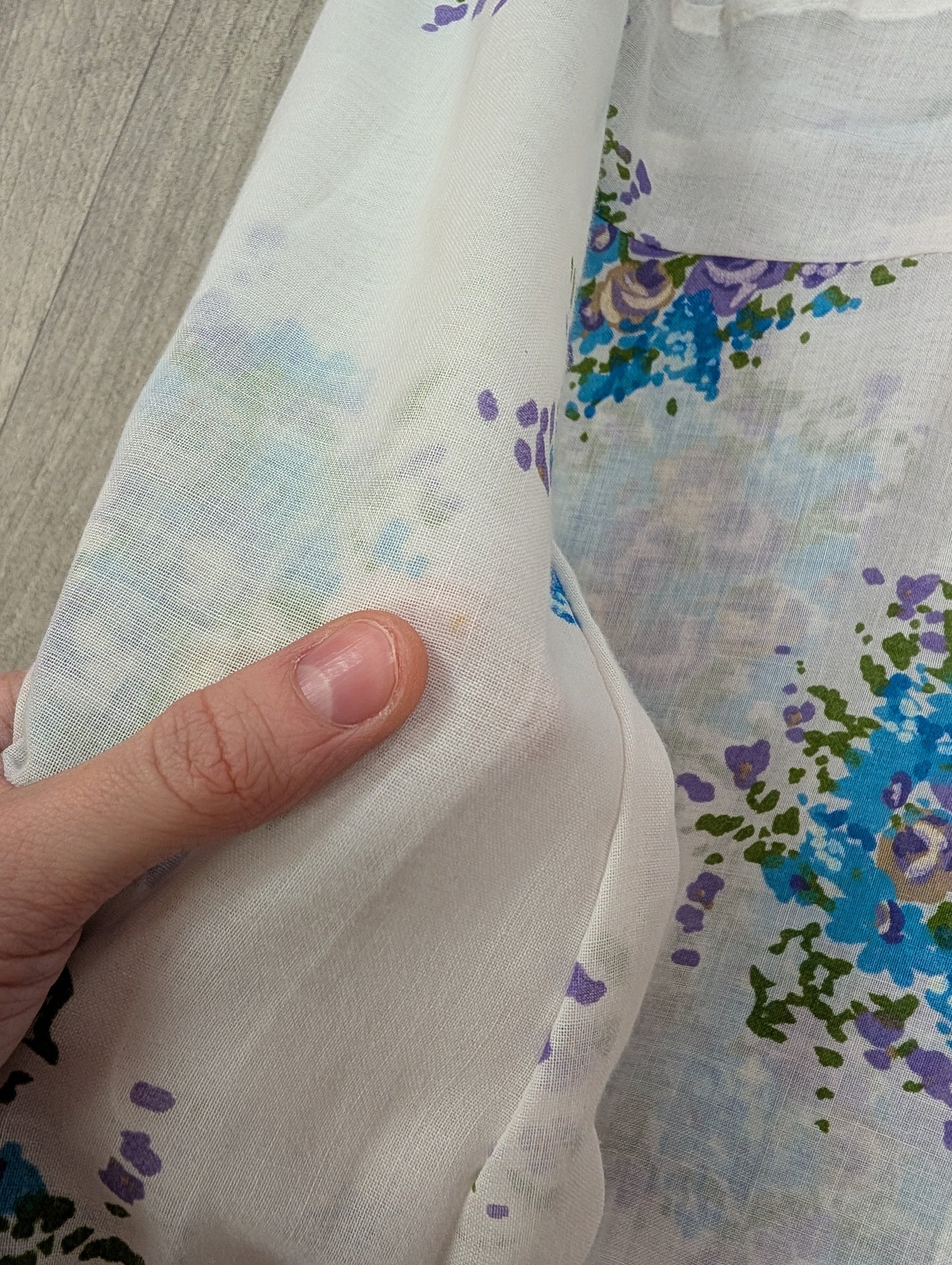 1960s sheer floral mini dress - XS/6