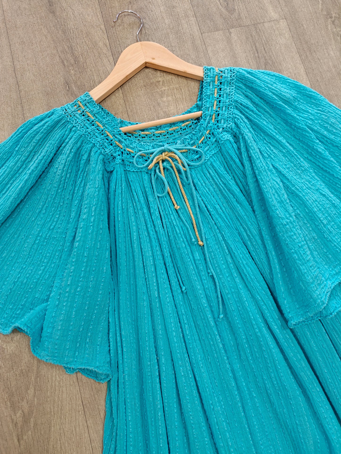 1970s Max Morgan blue Greek dress