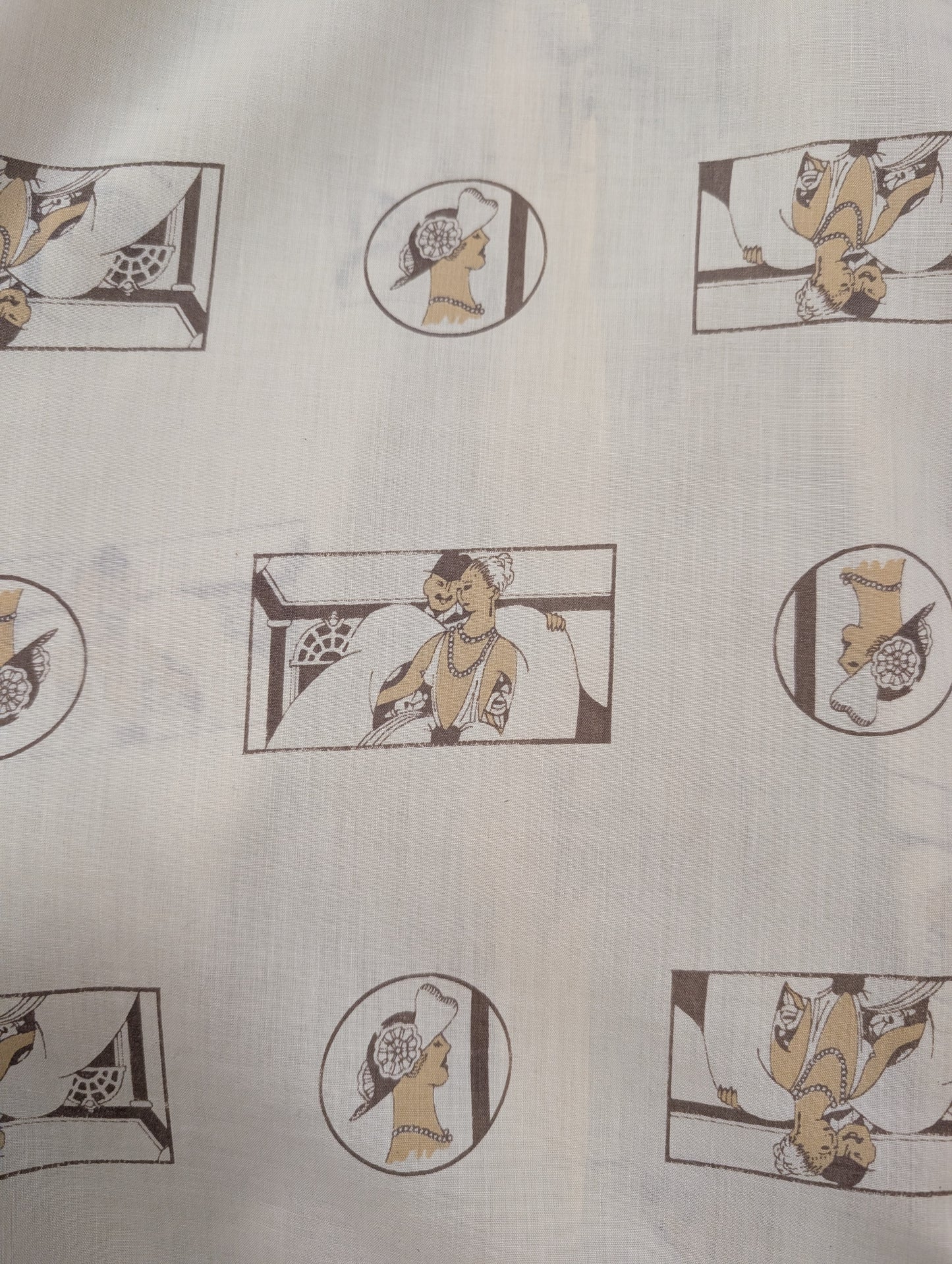 1970s Dickens novelty Art Deco print shirt