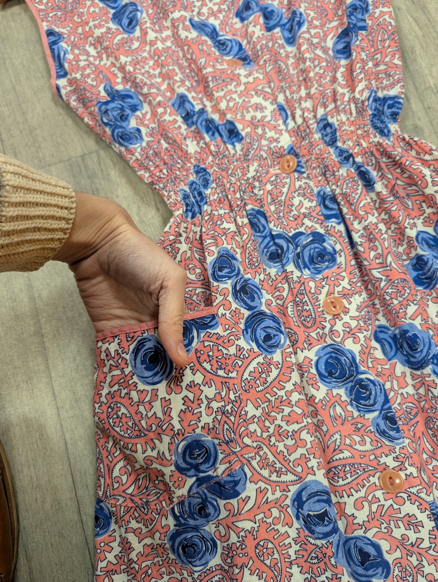 Paisley & rose print dress - XS/S