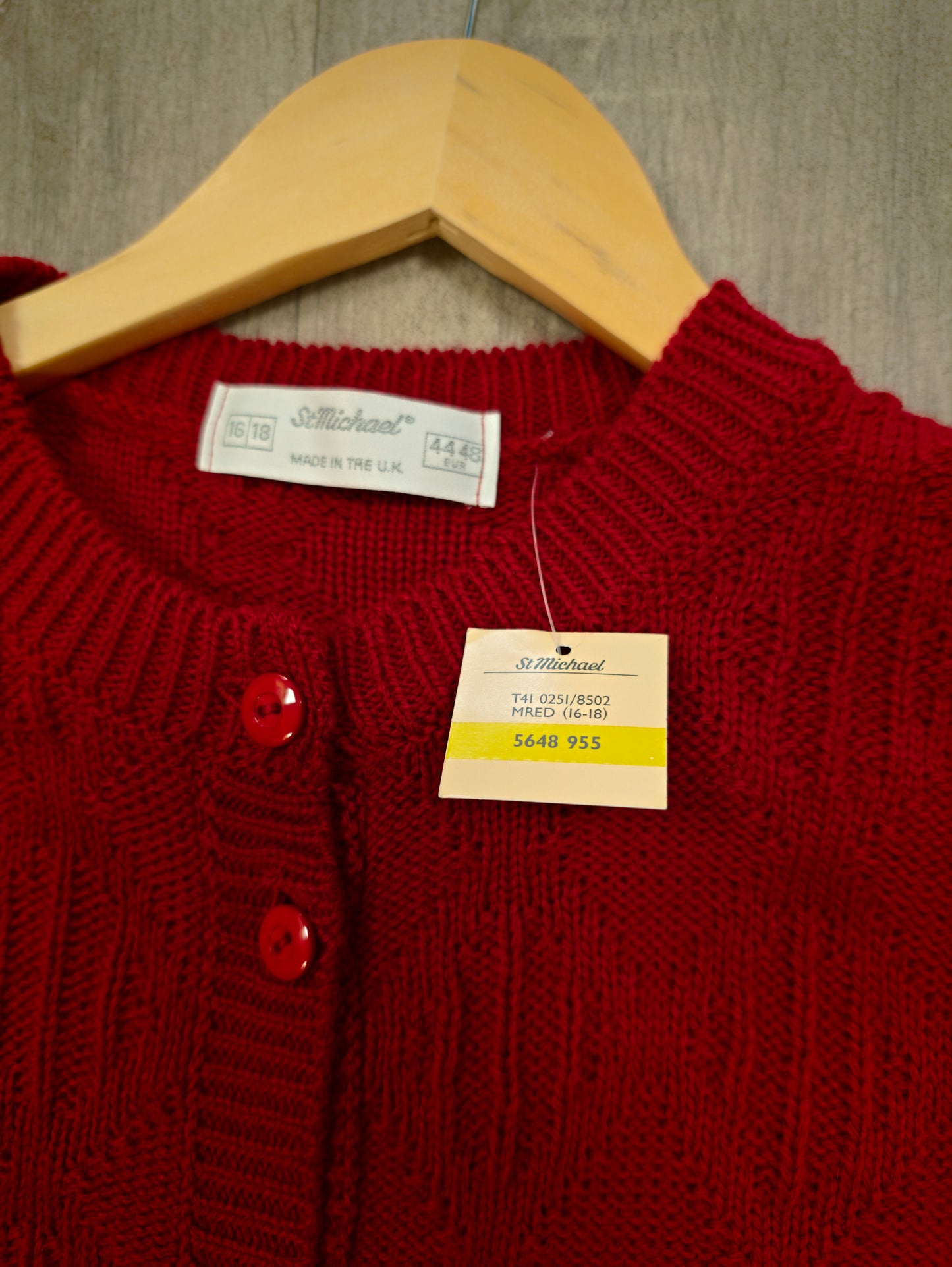 Deadstock with tag 1980s St Michael acrylic cardigan - M/L