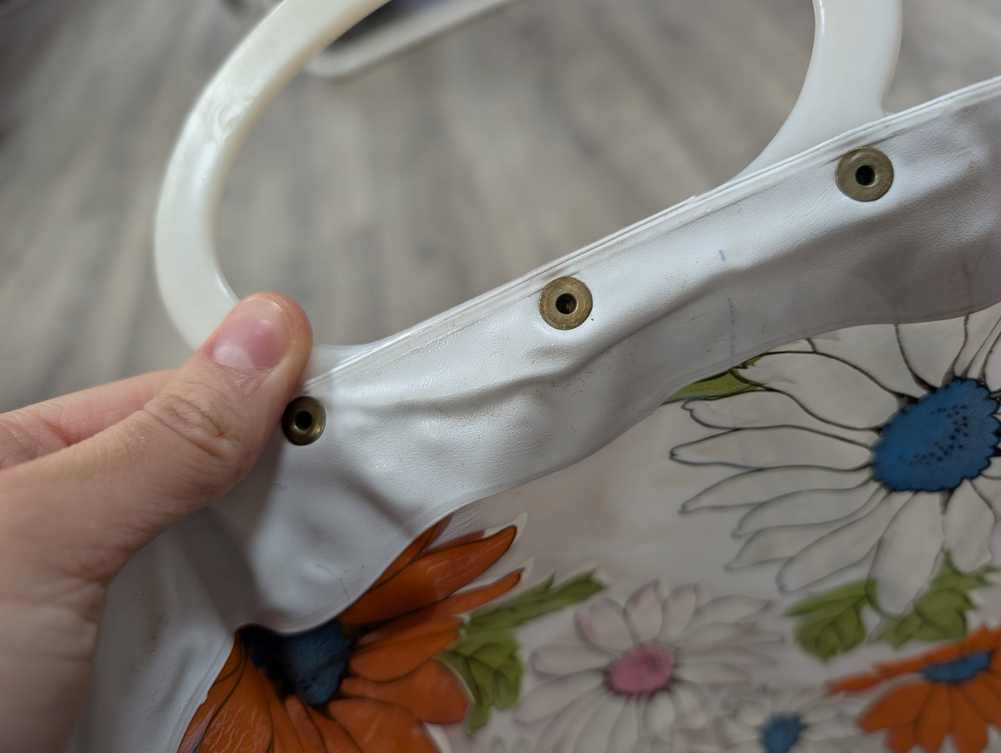 1960s flower power plastic bag