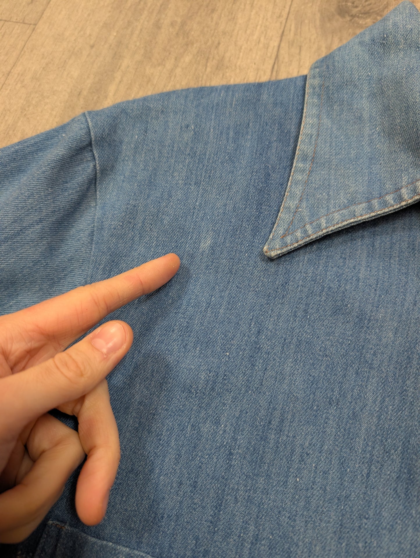 1970s Experience embroidered denim shirt