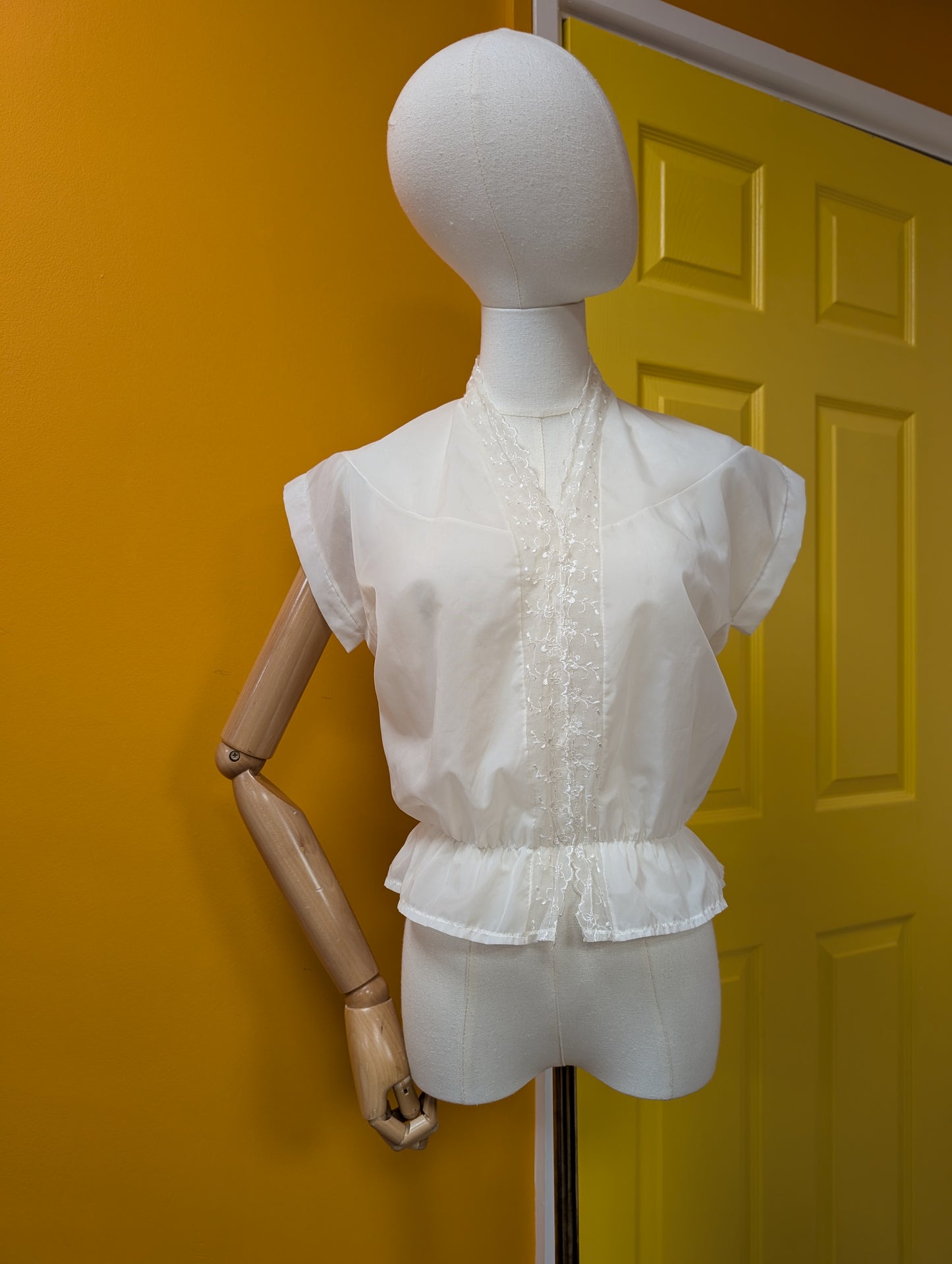 White sheer blouse - XS/S