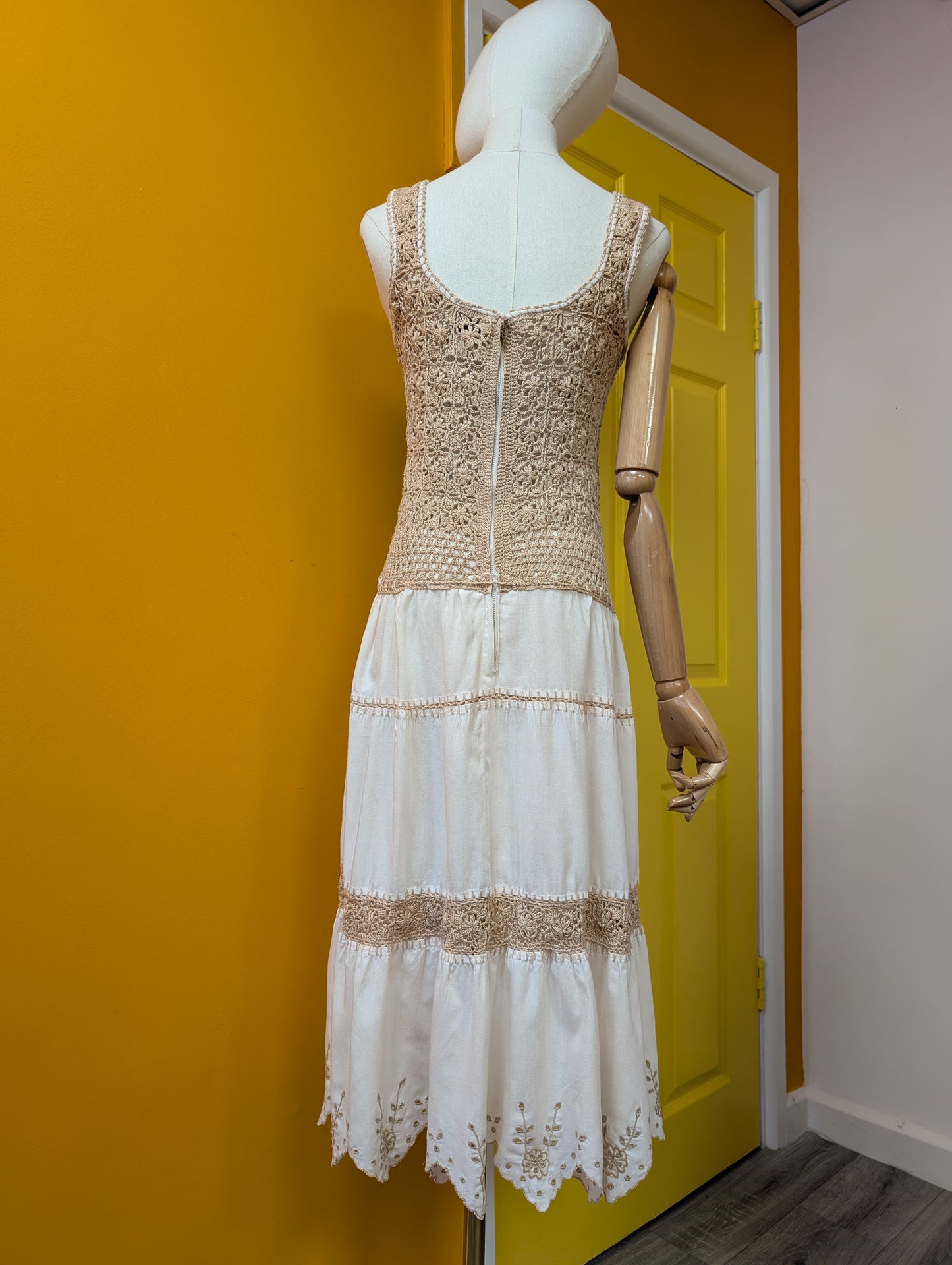 1970s crocheted dress - XS/S