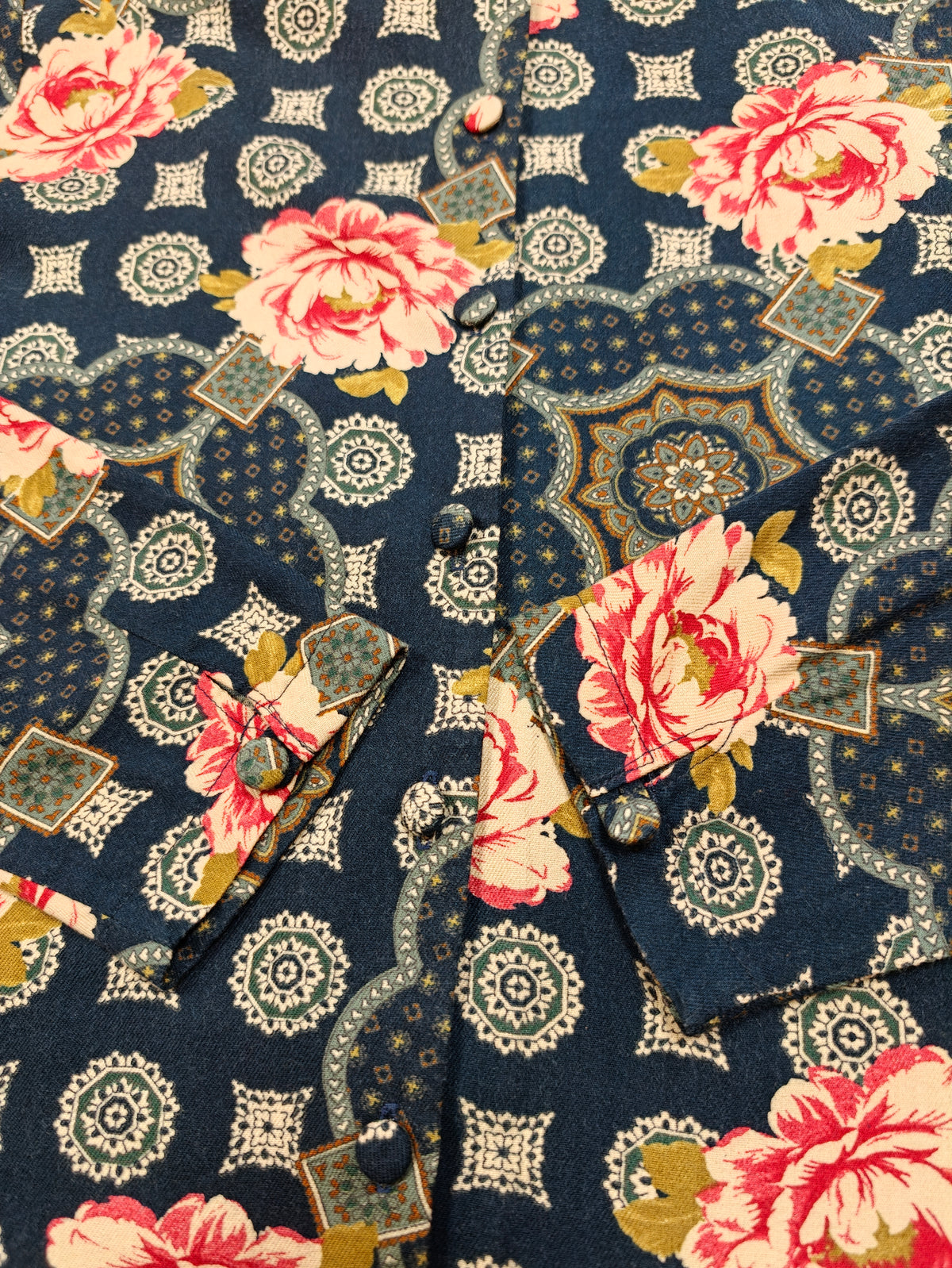 80s/90s Debenhams floral top - M