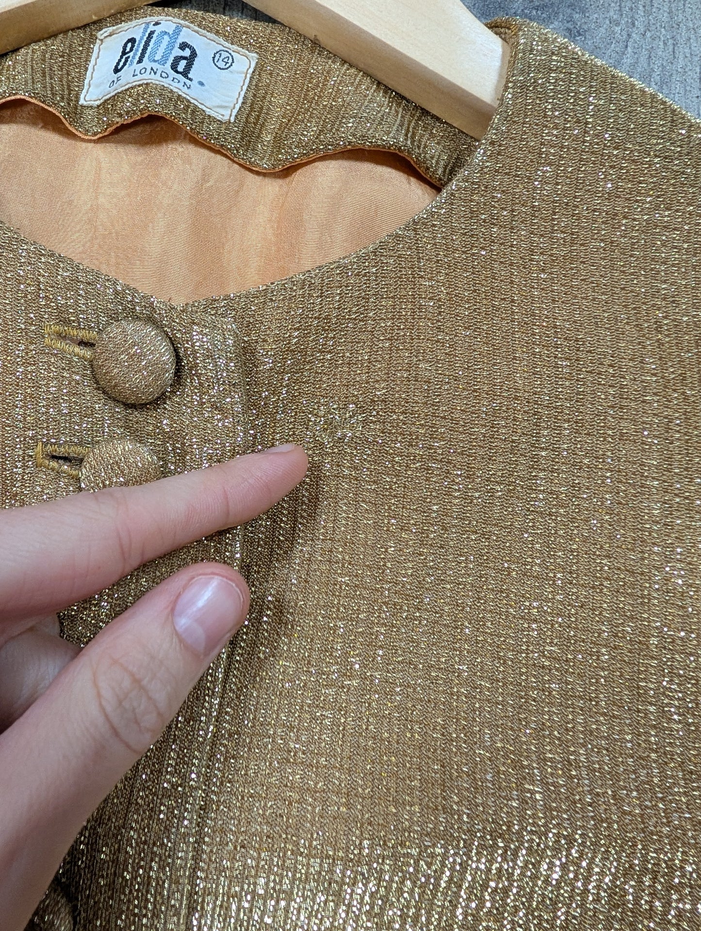 1960s Elida gold lurex top - S/10