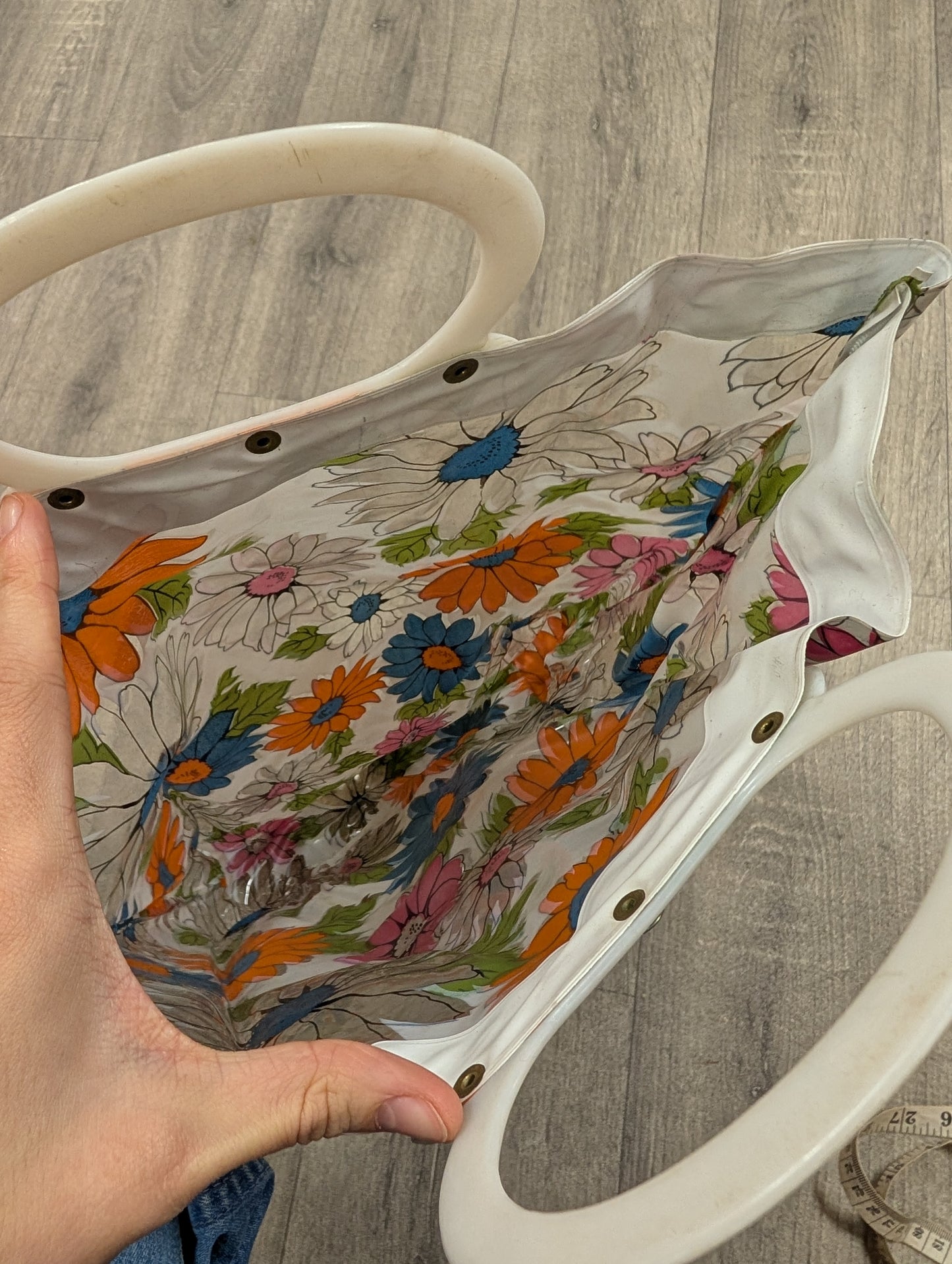 1960s flower power plastic bag