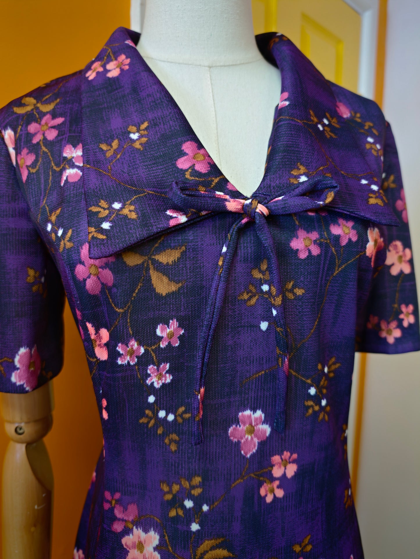 1970s floral dress - L/16