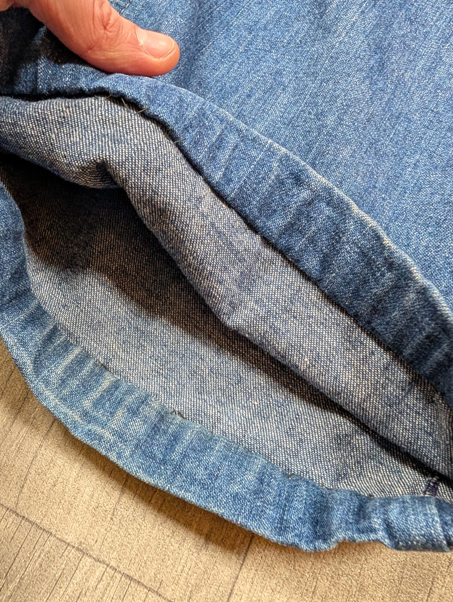 Epic 1970s Fred Roy denim jumpsuit - S/8/10