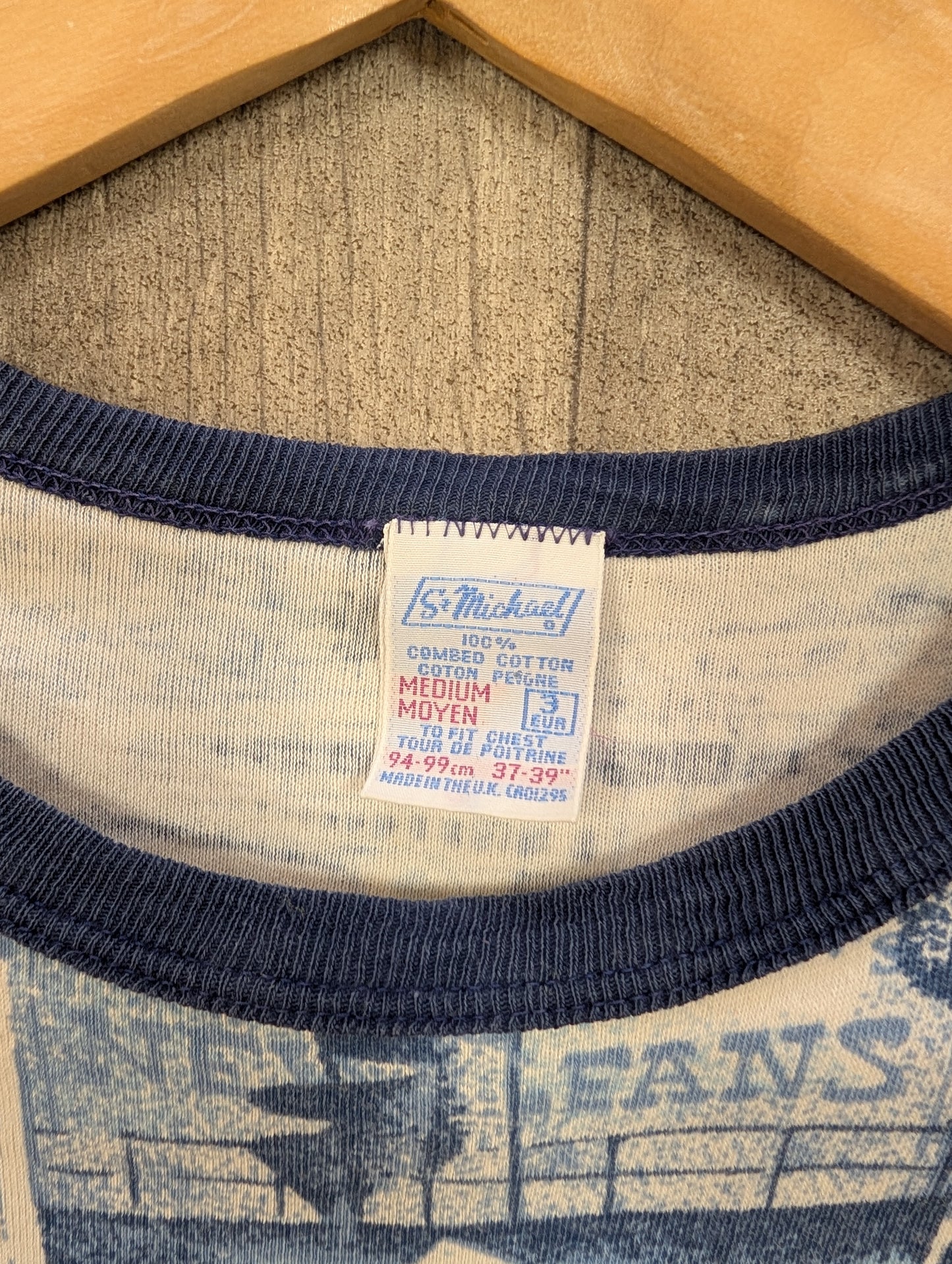 1970s St Michael novelty print cotton t-shirt