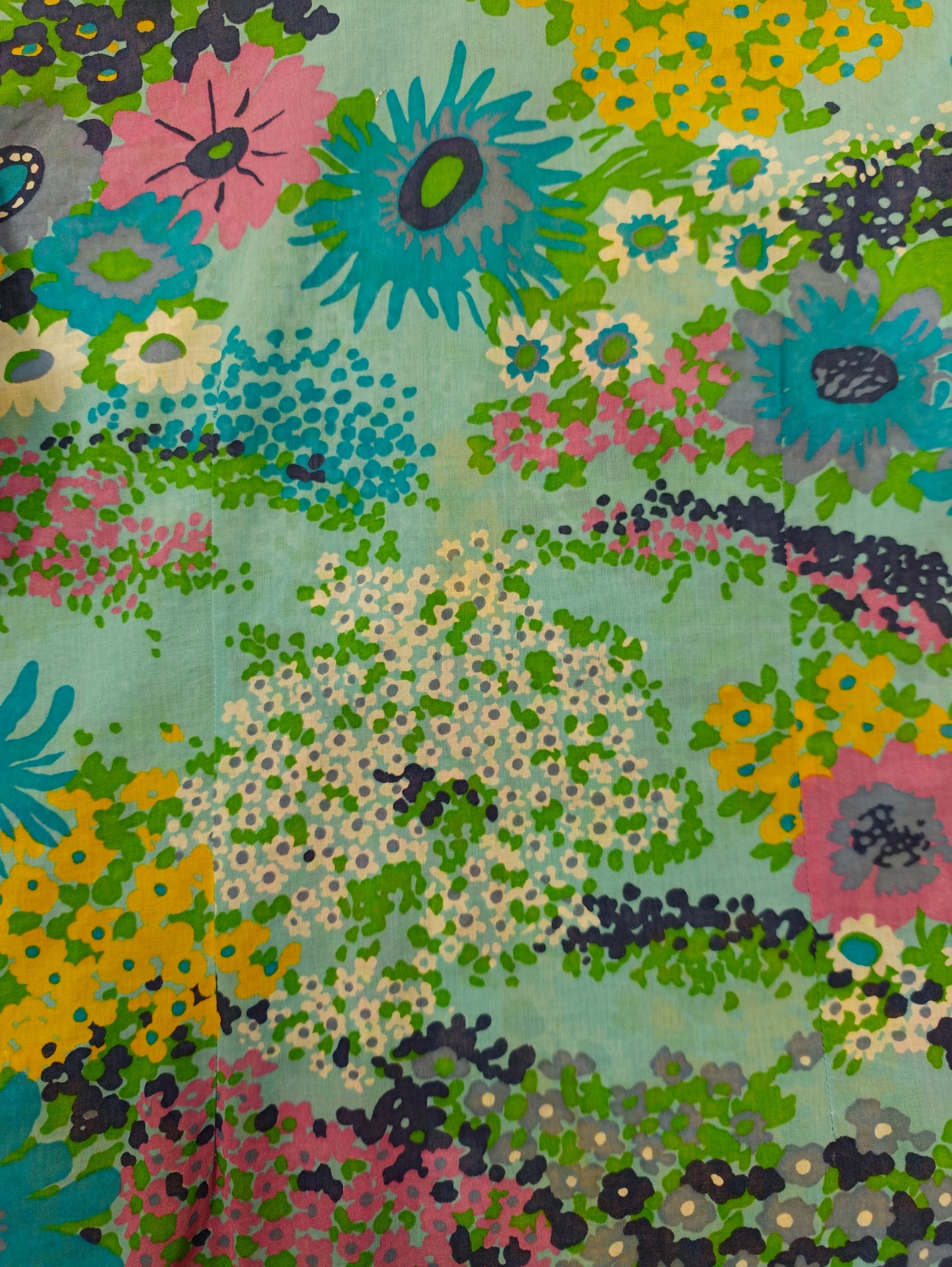 1970s St Michael floral cotton balloon sleeve shirt - M